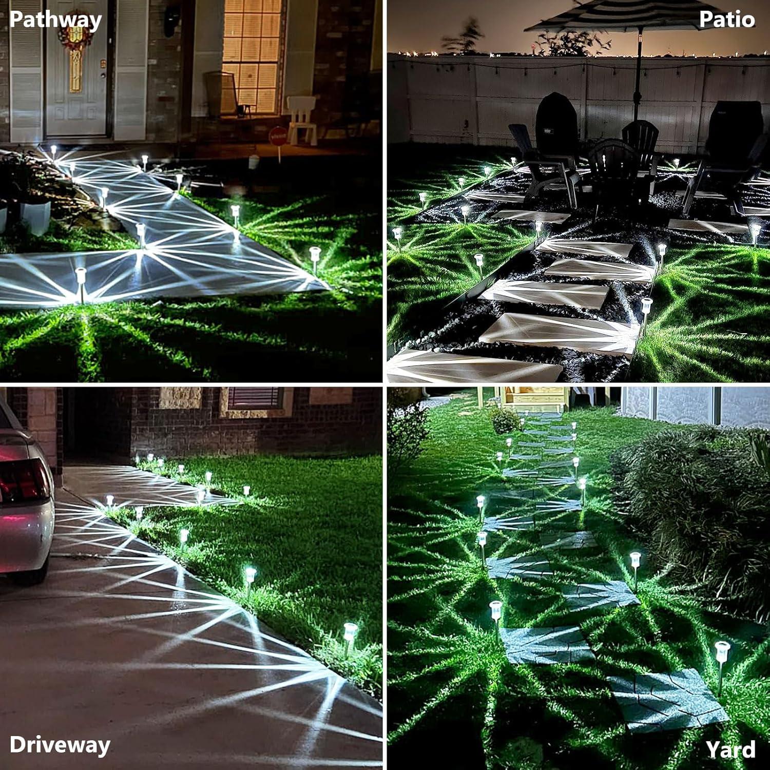 Luces de Camino Solares Gorrzai 10 Unidades LED IP65 Blanco Frío