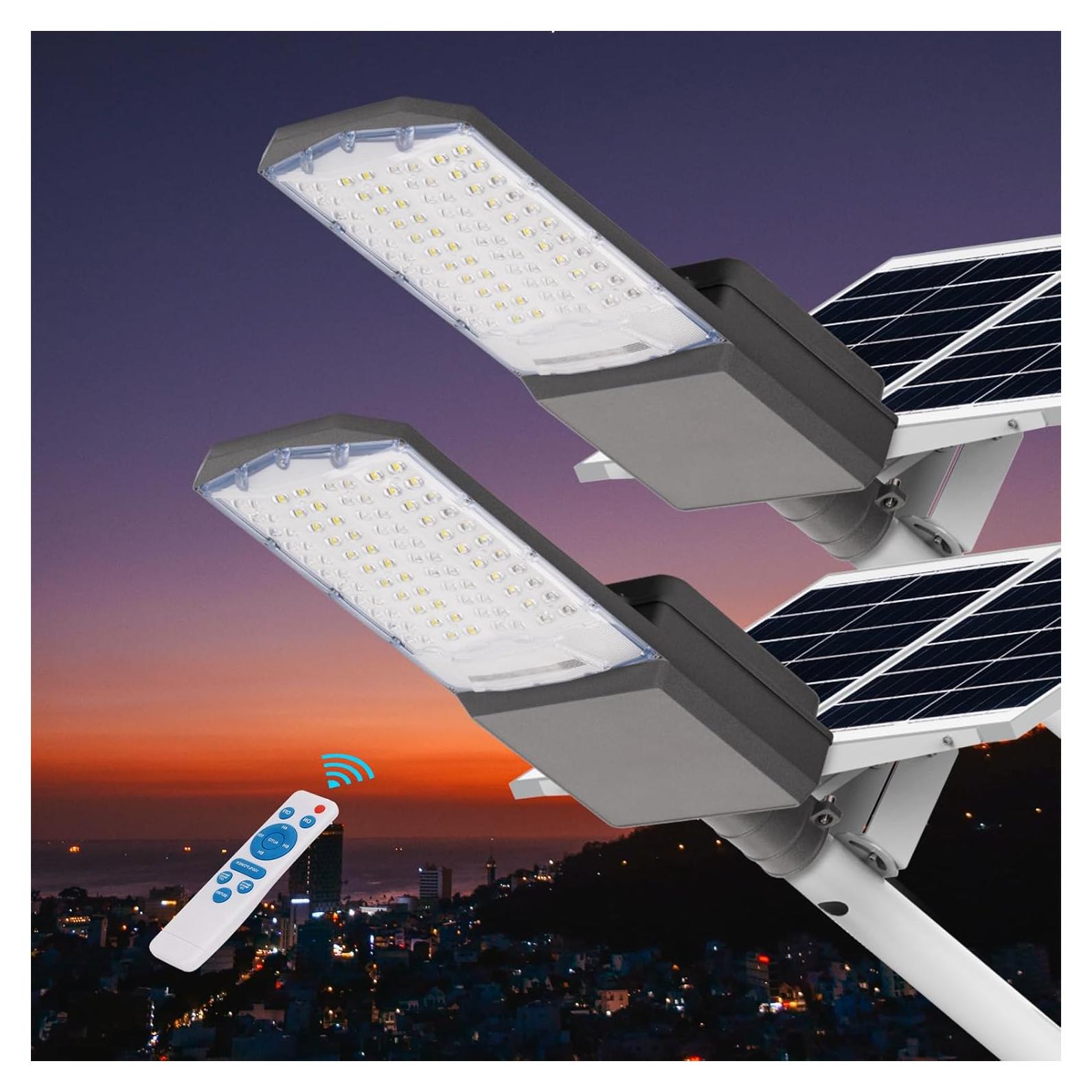 Luz Solar de Calle LANGY 5000W 2PACK IP67 500000LM