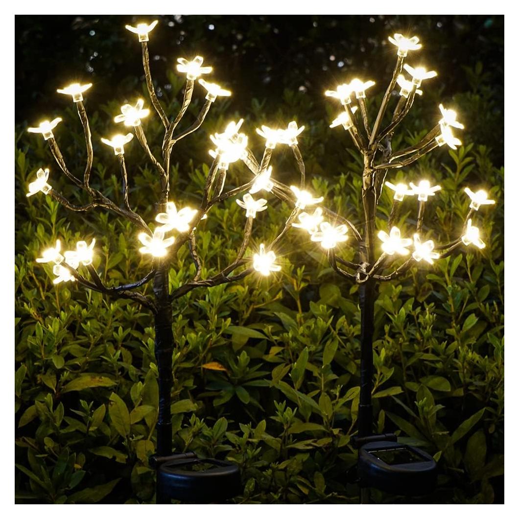 Luces de Jardín Solares IUEECEN 2 Paquete 40 LED Impermeables