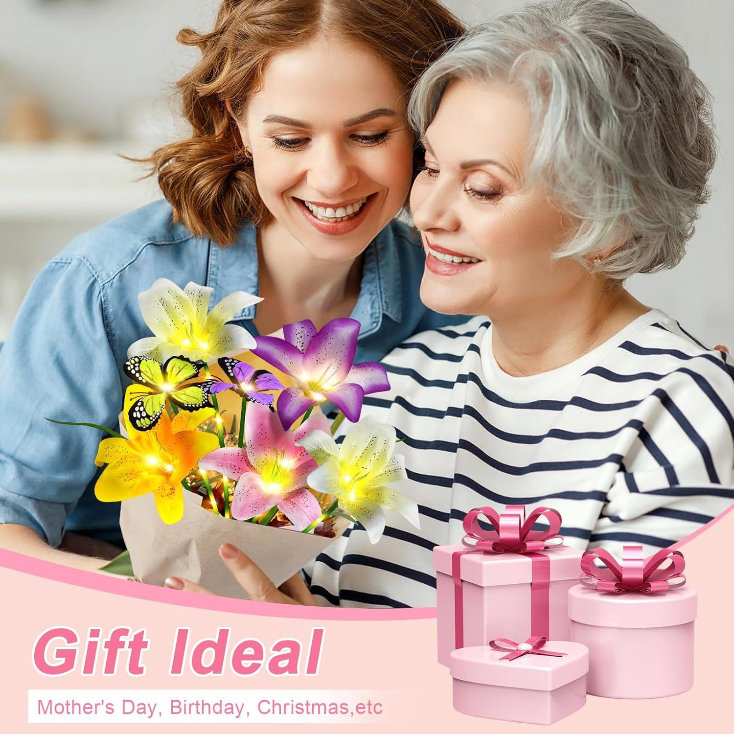 Luces de Jardín Solar Ostritec, 4 Lirios con Mariposas