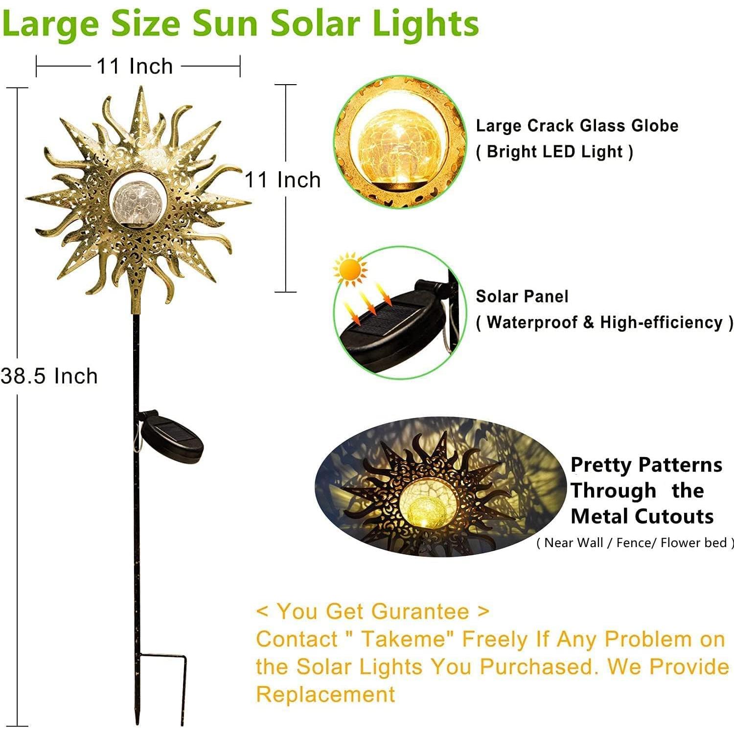 Luces Solares TAKEME para Jardín Exterior Decorativas 98.4cm