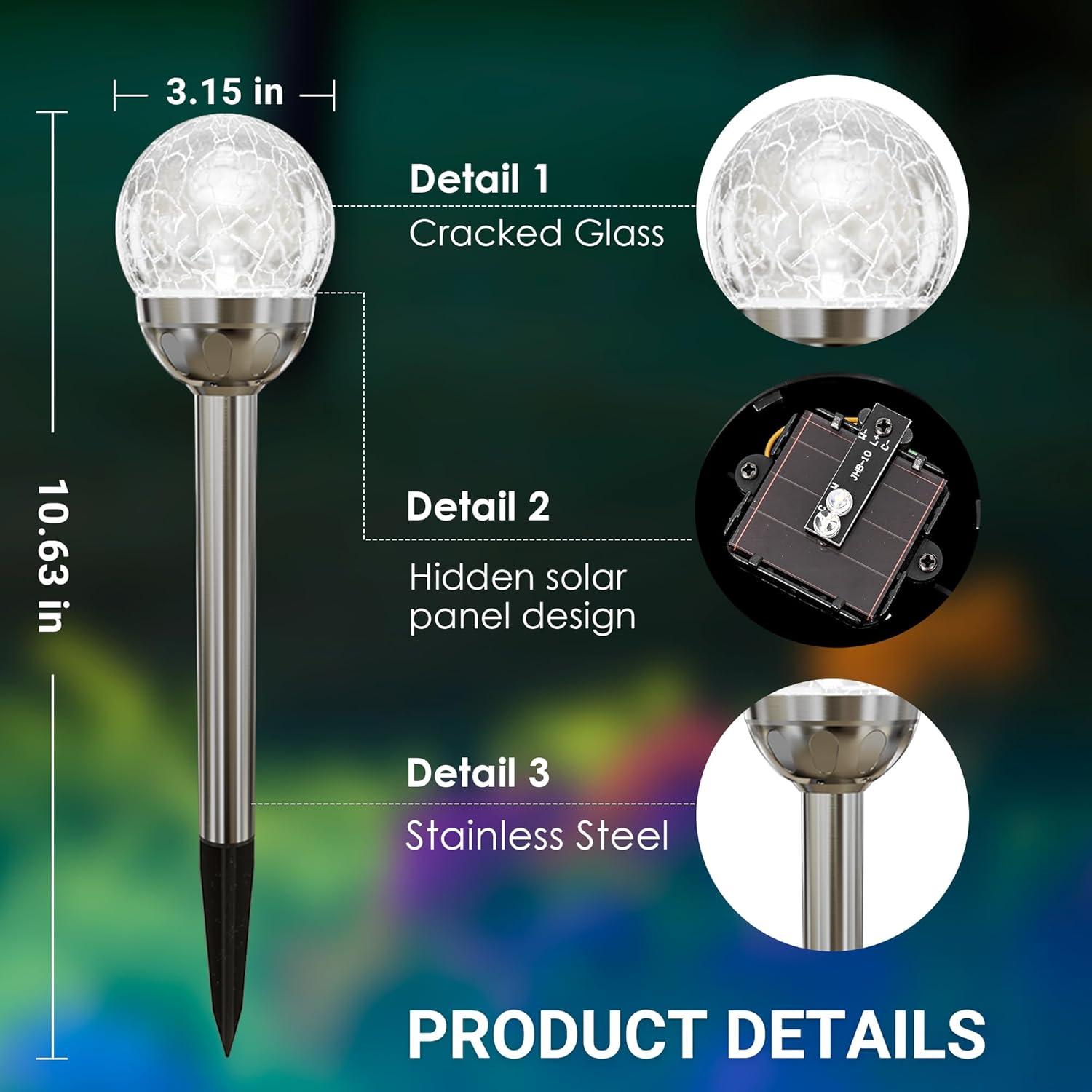 Luces de Jardín Solares SOLPEX, Paquete de 3, RGB y Blanca