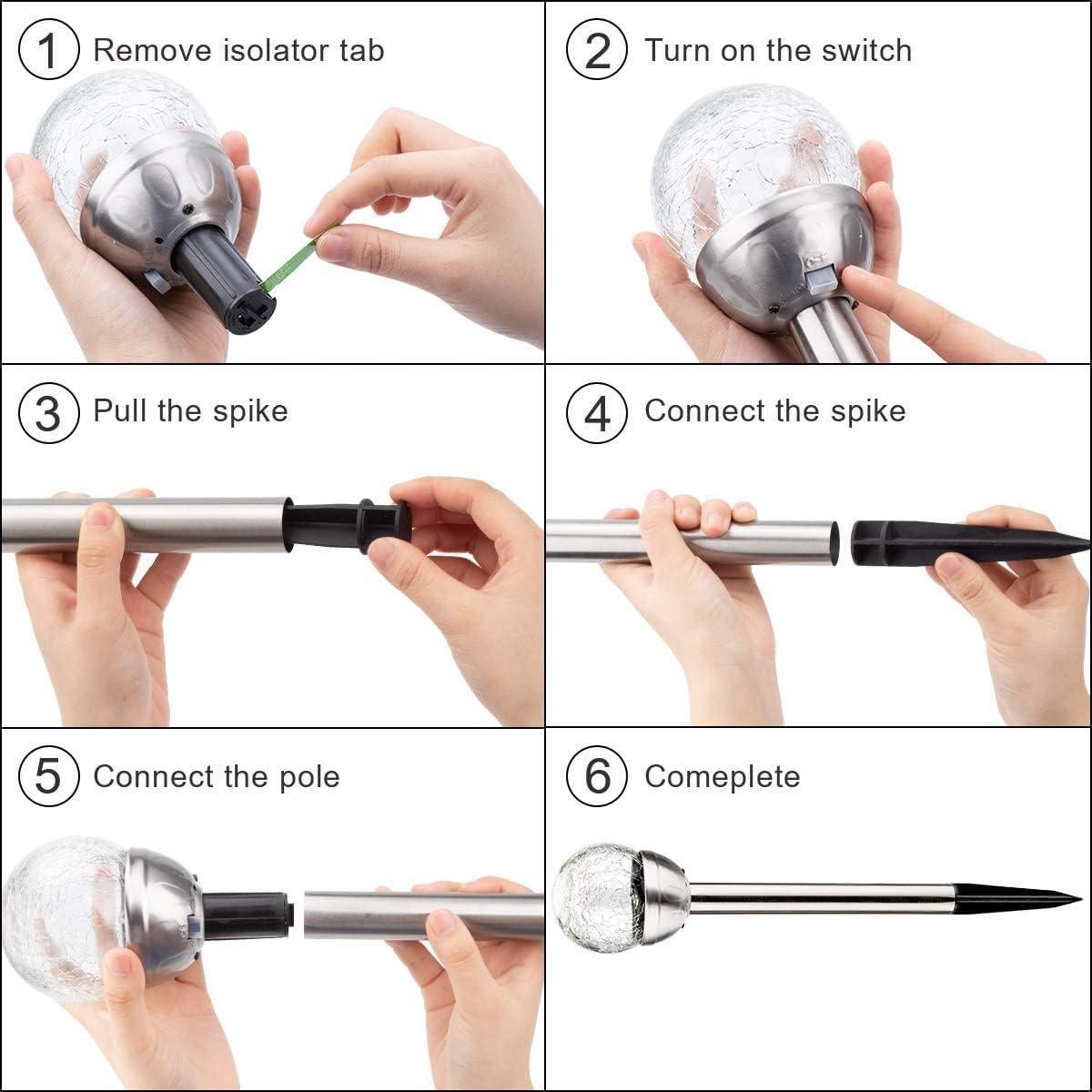 Luces de Jardín Solares SOLPEX, Paquete de 3, RGB y Blanca