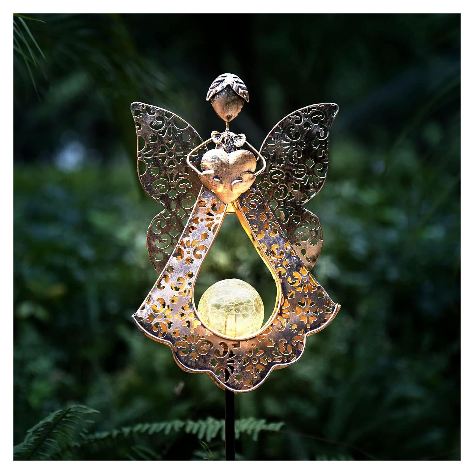 Luces Solares de Estaca Kaixoxin Ángel para Jardín 108 cm