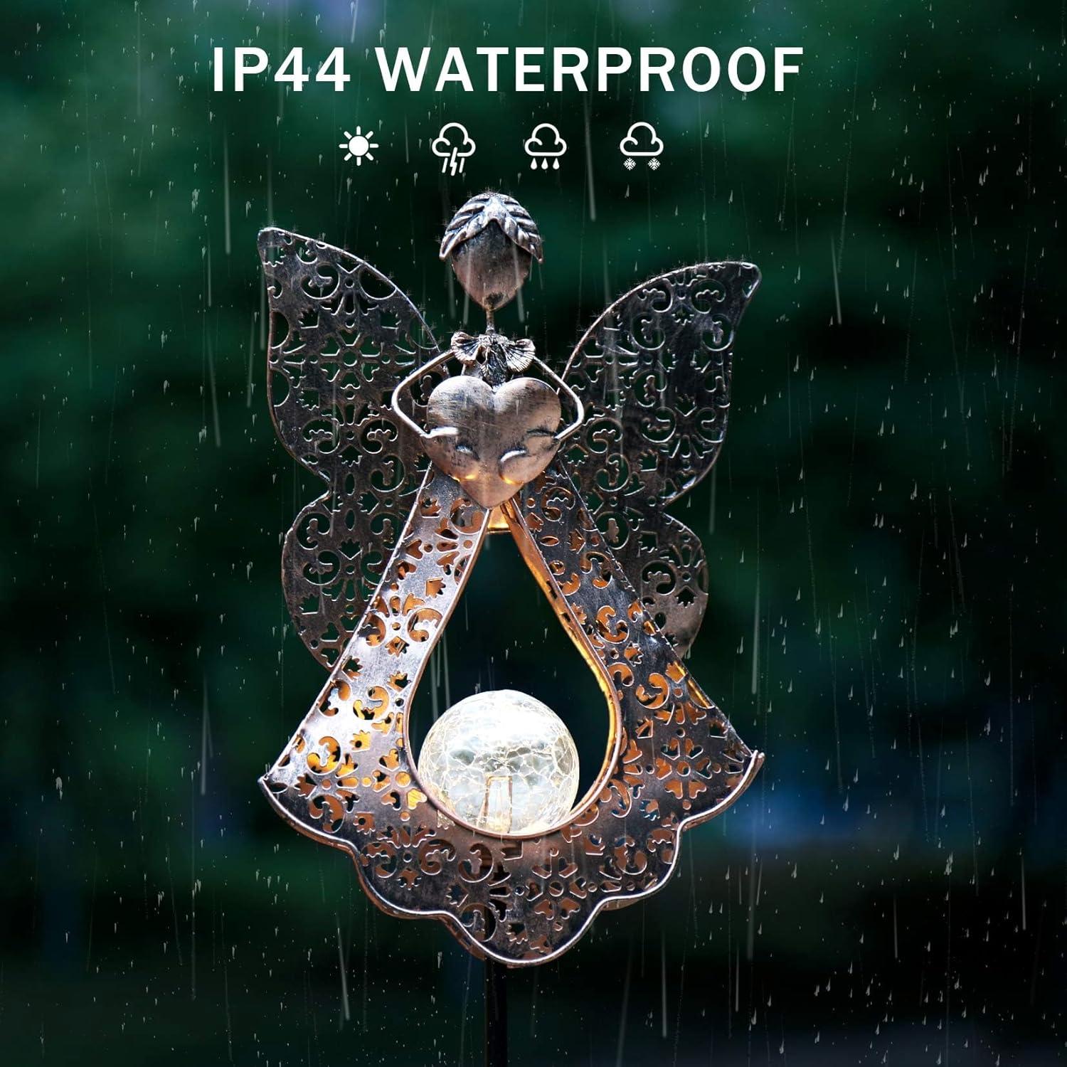 Luces Solares de Estaca Kaixoxin Ángel para Jardín 108 cm