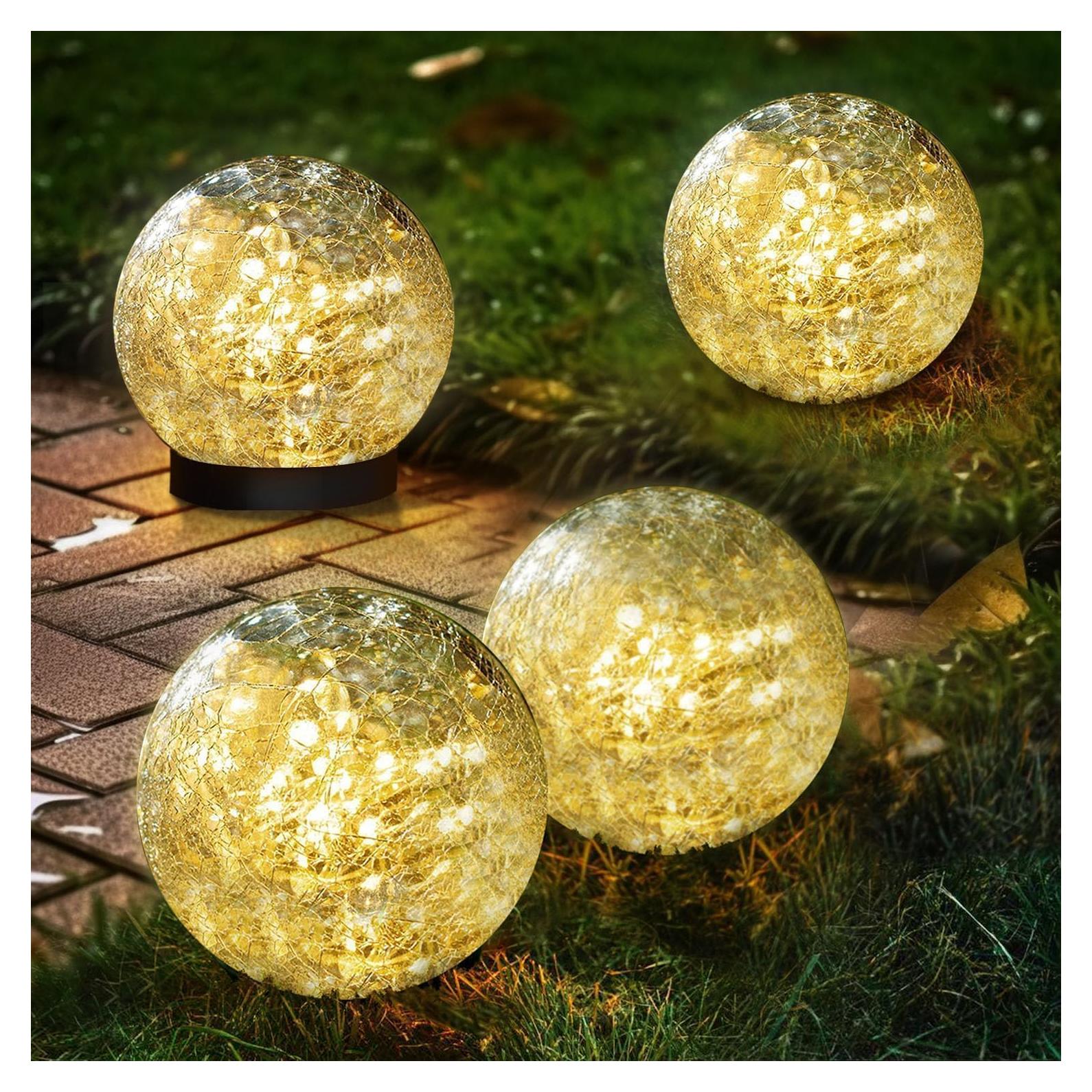 Luces de Jardín Solares SyouHome, Paquete de 4, 11.9 cm, IP65