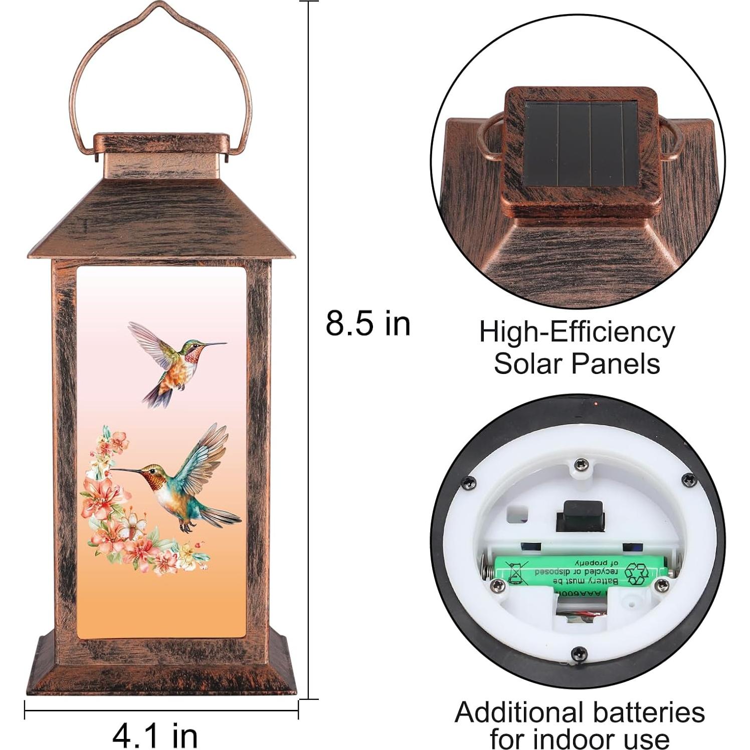 Linterna Solar Decorativa Doogarden Colibrí Jardín IP44