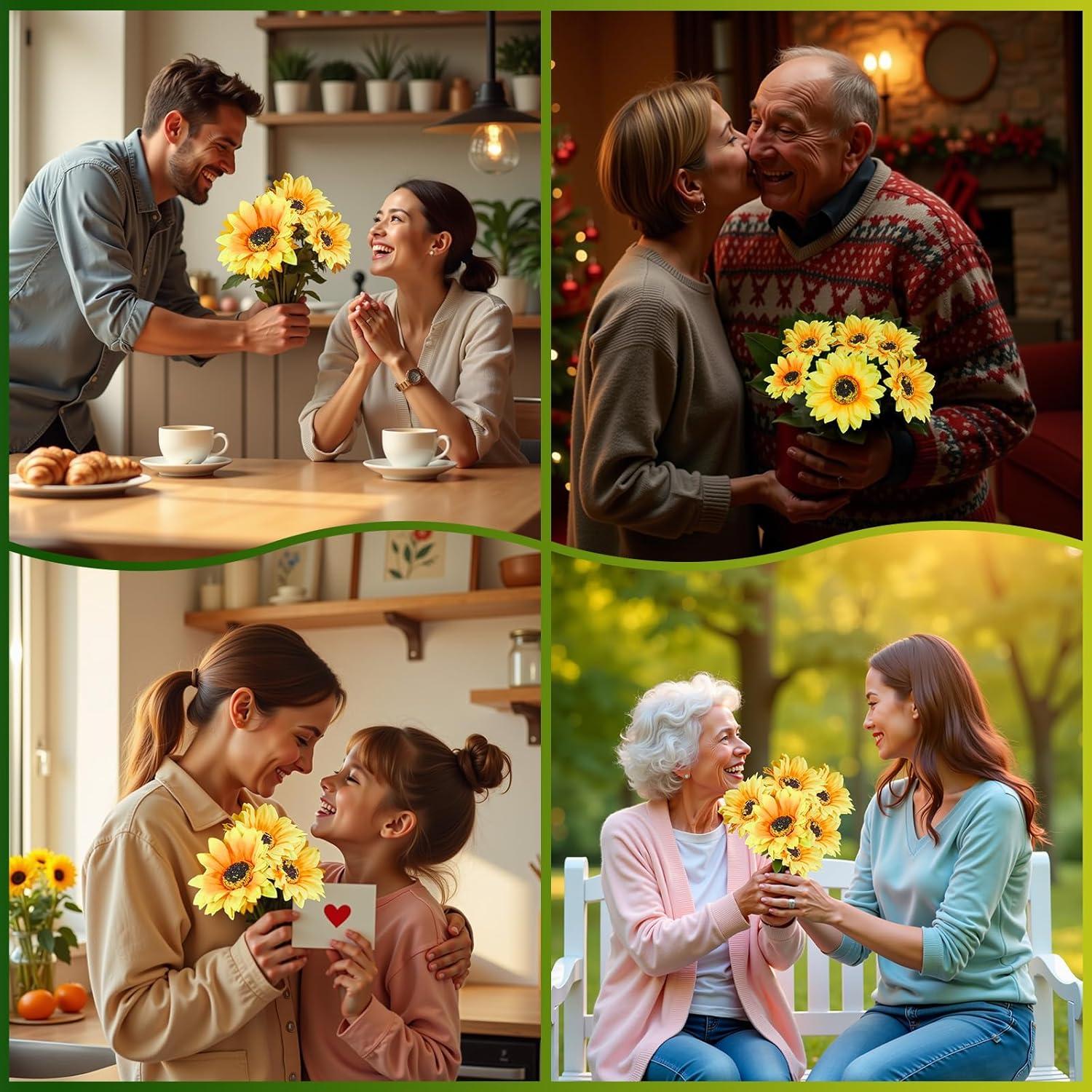 Luces Solares de Girasol AHAORIGIN - Paquete de 3, IP65