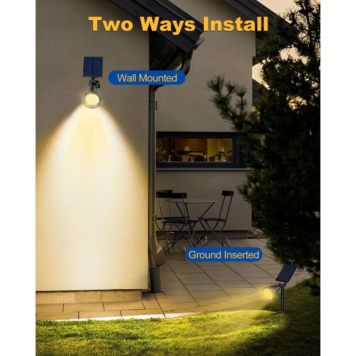 Luces Solares Exteriores Fratink D03, Paquete de 8, 4 Modos