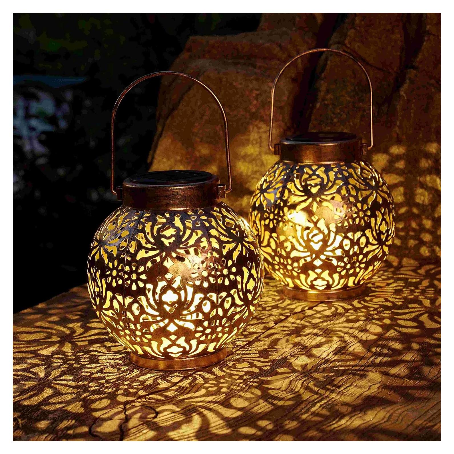 Juego de 2 Linternas Solares Colgantes DAMAYCA 14x16cm