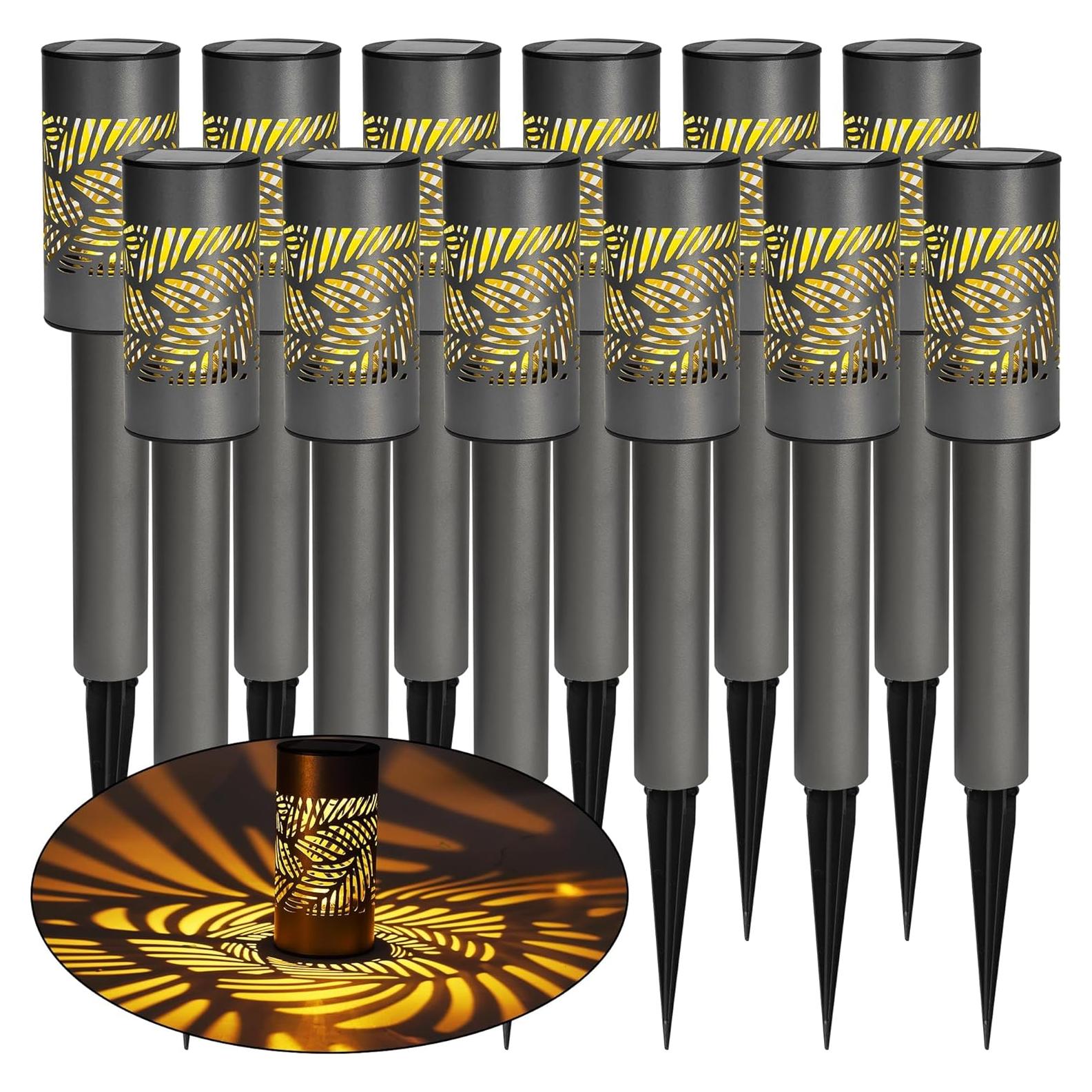 Luces de Camino Solares Dazzle Bright LED 12 Piezas 39.37 cm