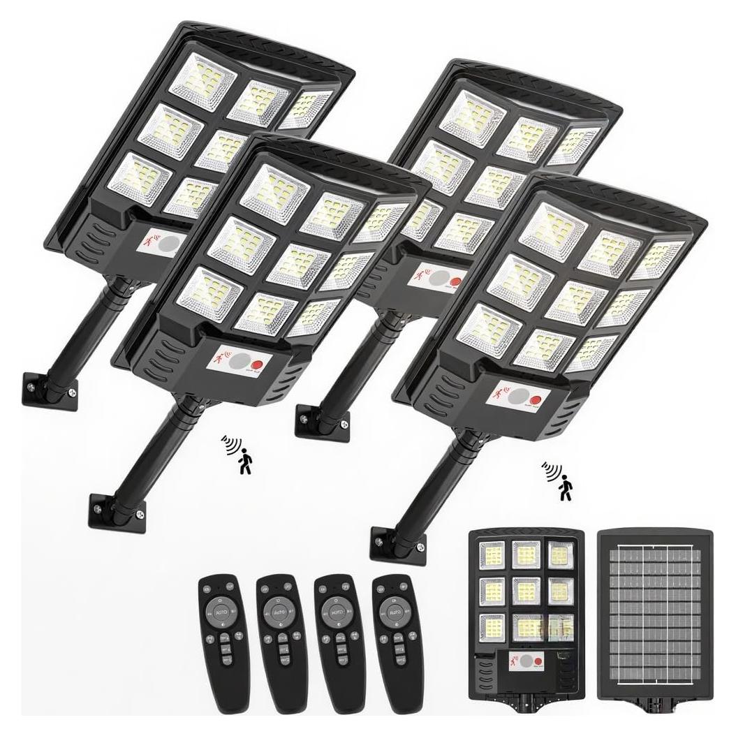 Luz Solar de Calle Sunwish 108 LEDs 20000lm IP66 4PACK