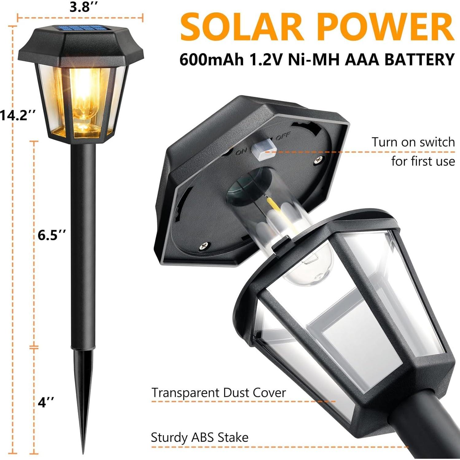 Luces Solares Exteriores Blansong 8 Unidades 3000K Impermeables