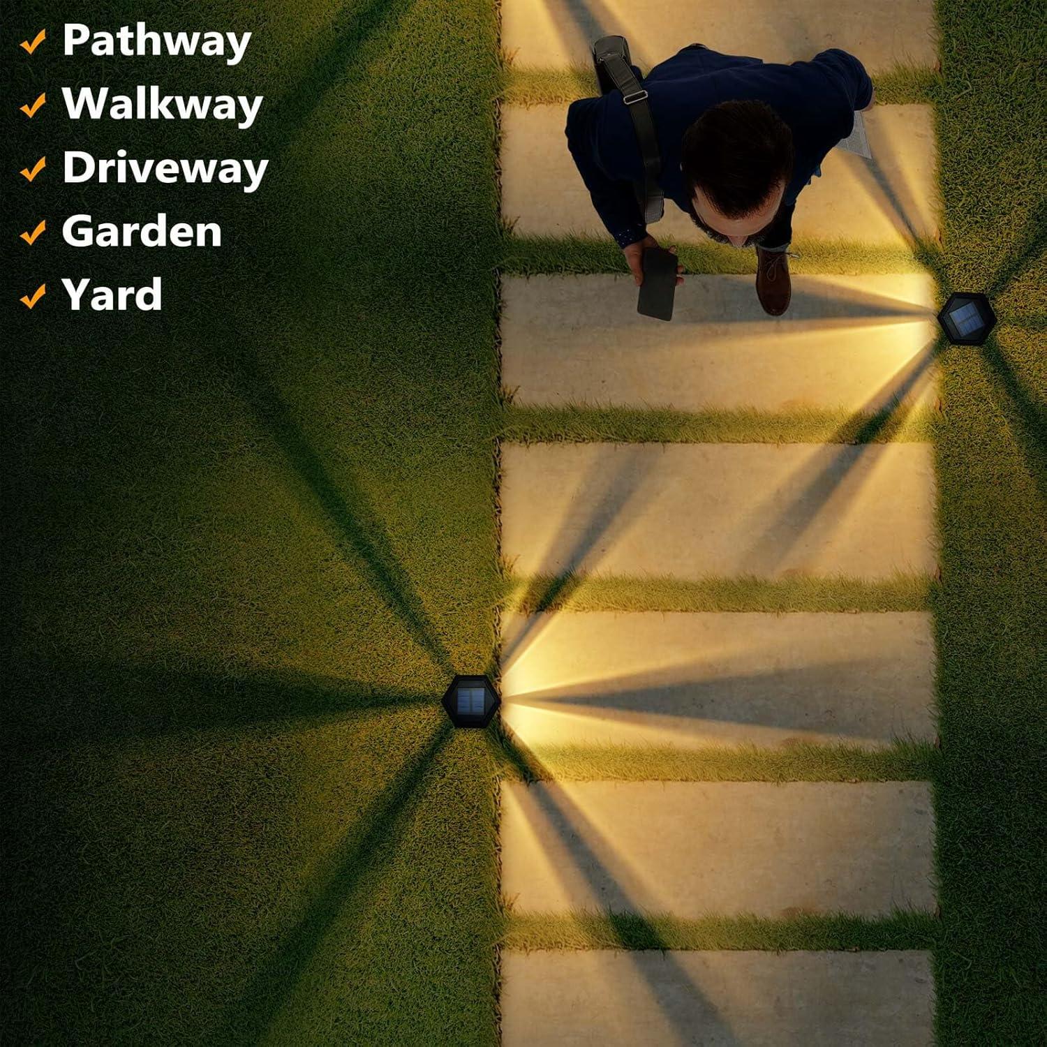 Luces Solares Exteriores Blansong 8 Unidades 3000K Impermeables