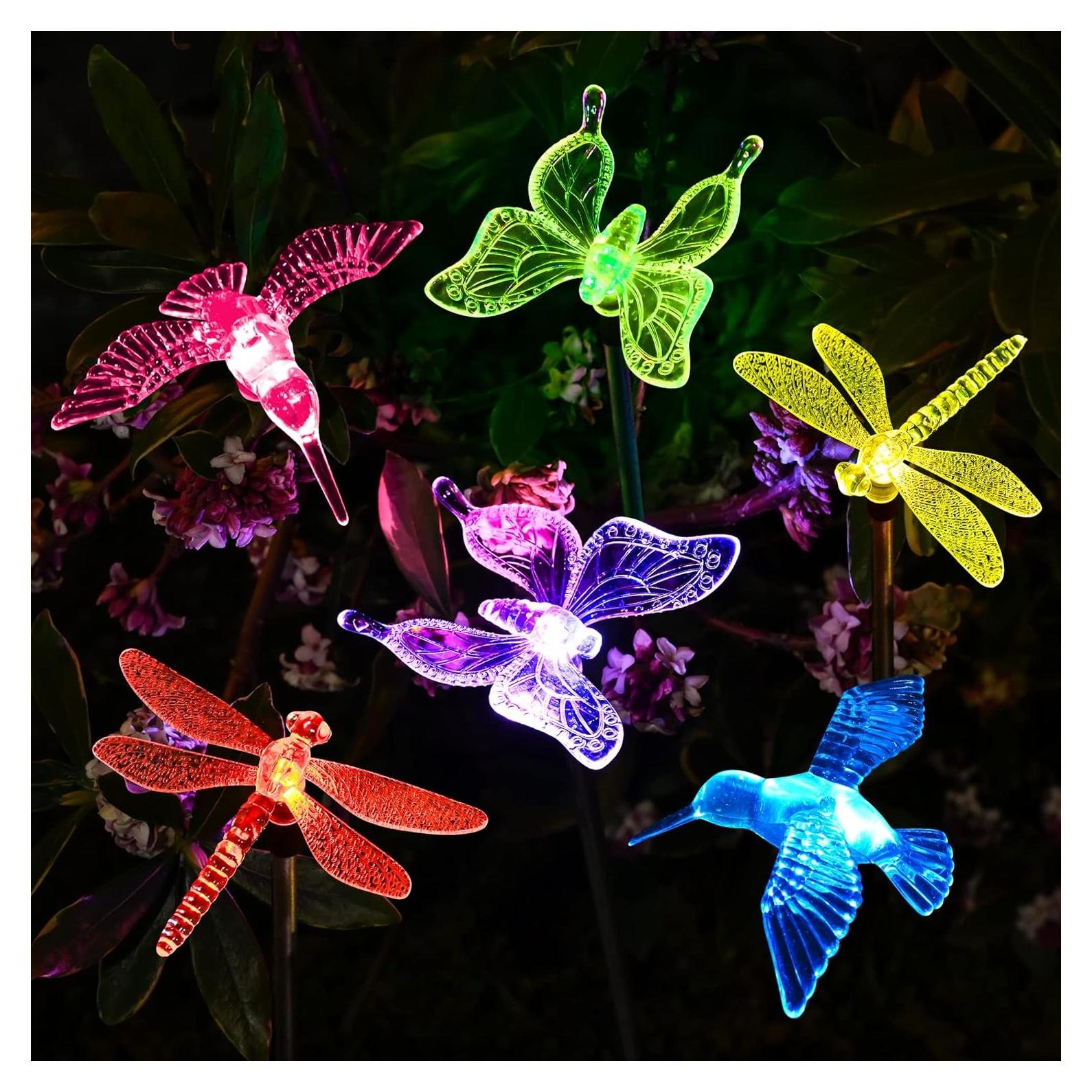 Luces de Jardín Solares SOLPEX, 6 Estacas LED Multicolor