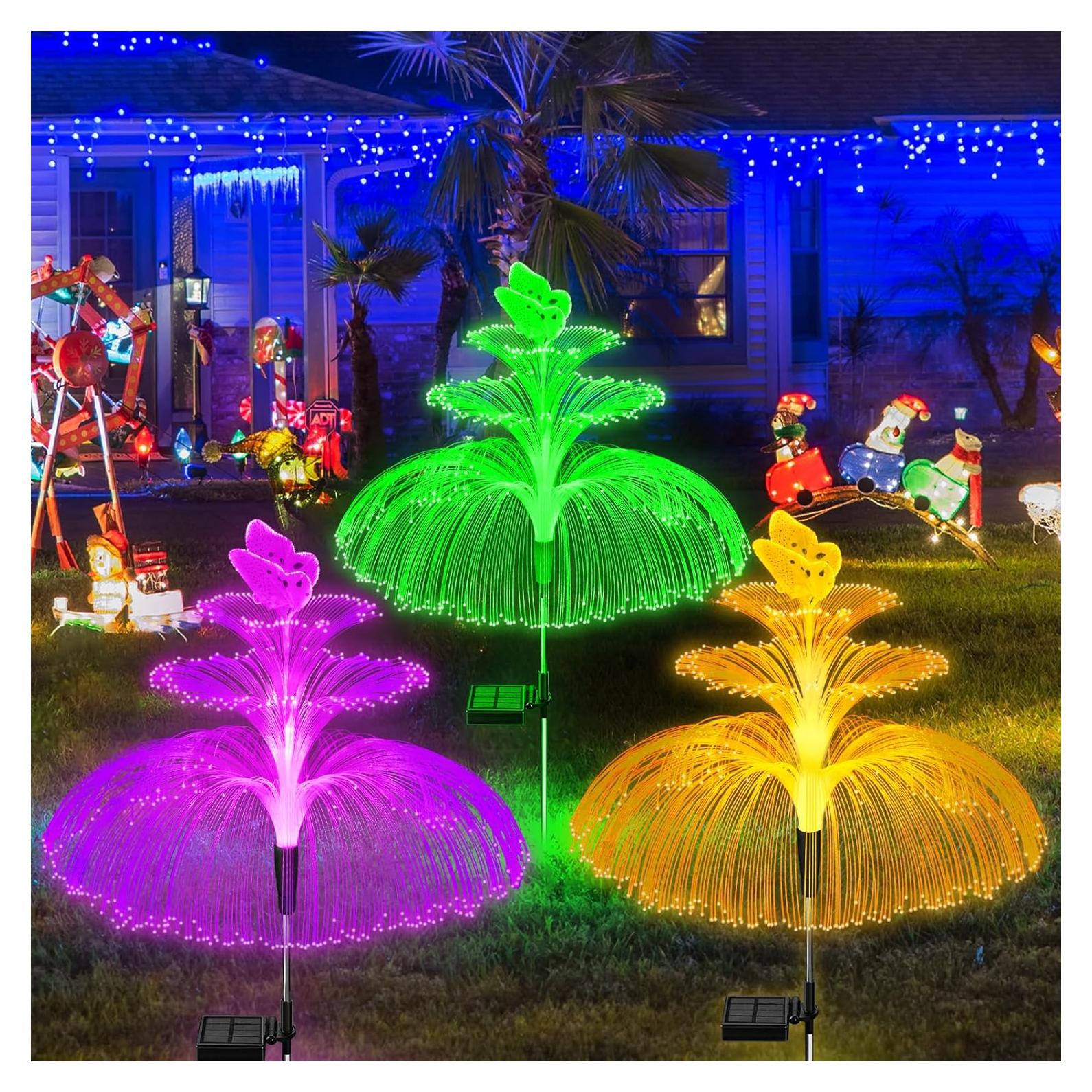 Luces de Jardín Solares WEITEXS 3 Piezas Multicolor IP65
