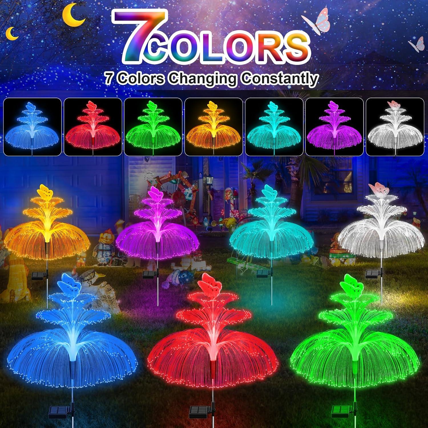 Luces de Jardín Solares WEITEXS 3 Piezas Multicolor IP65