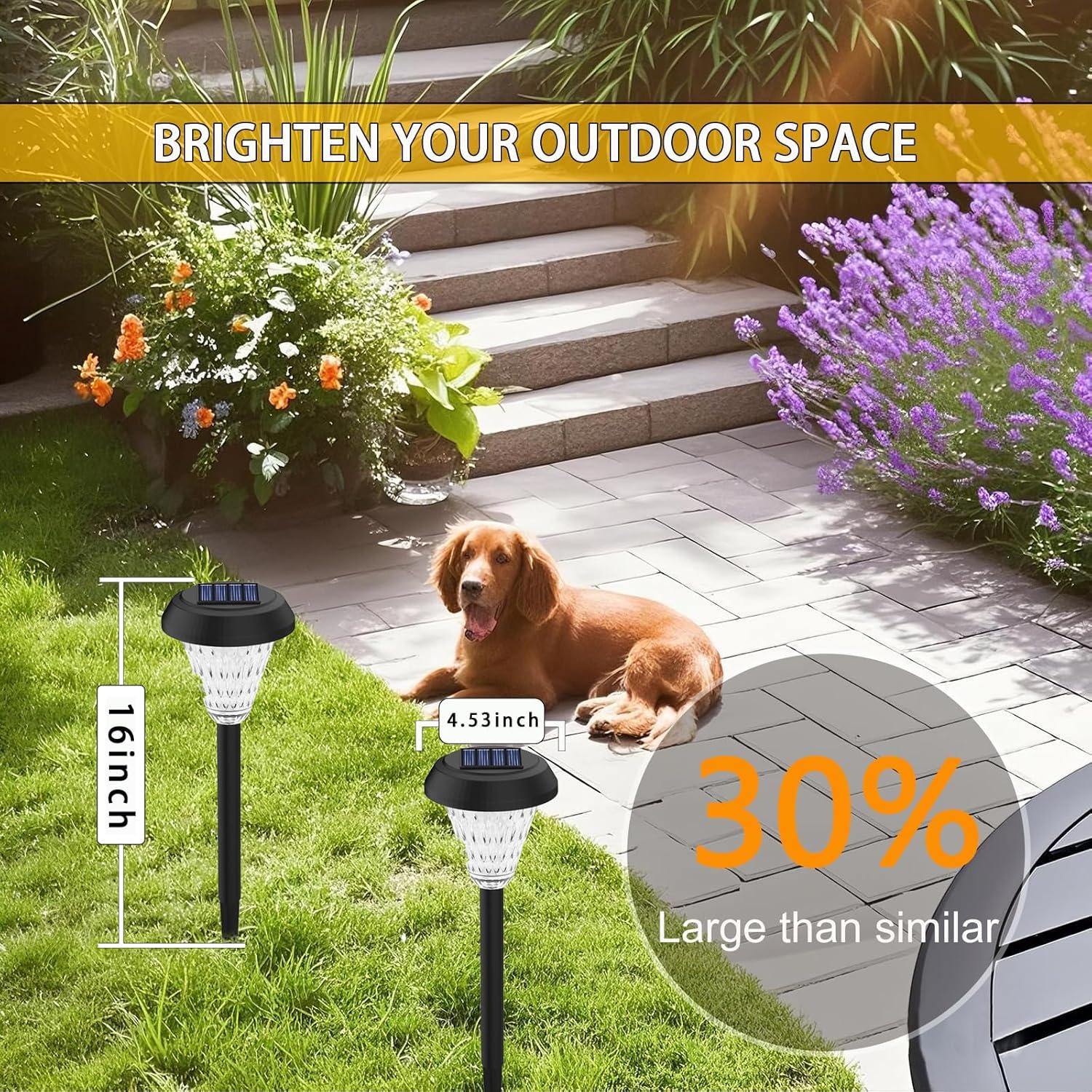 Luces Solares Pearlstar 16" para Jardín - Paquete de 8