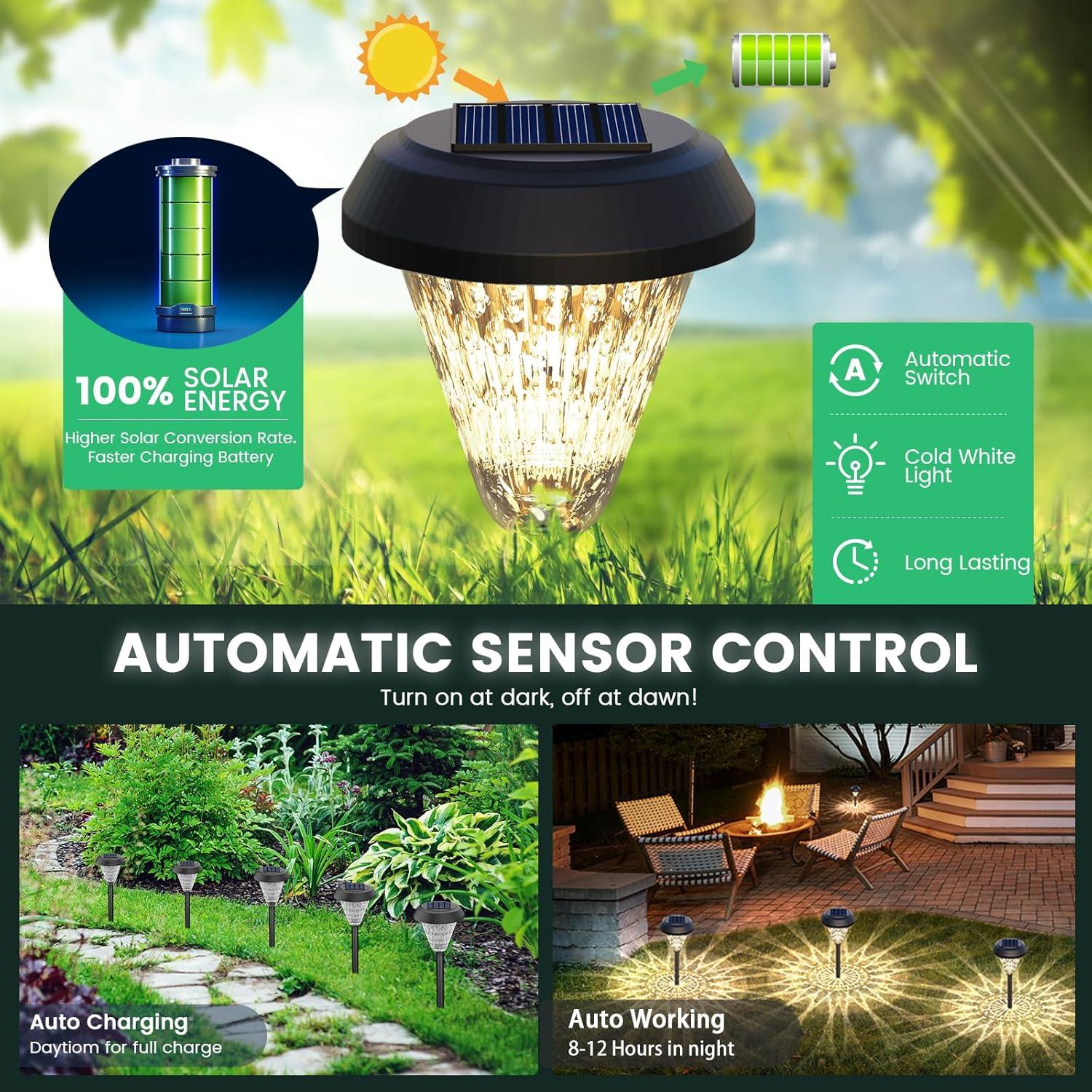 Luces Solares Pearlstar 16" para Jardín - Paquete de 8