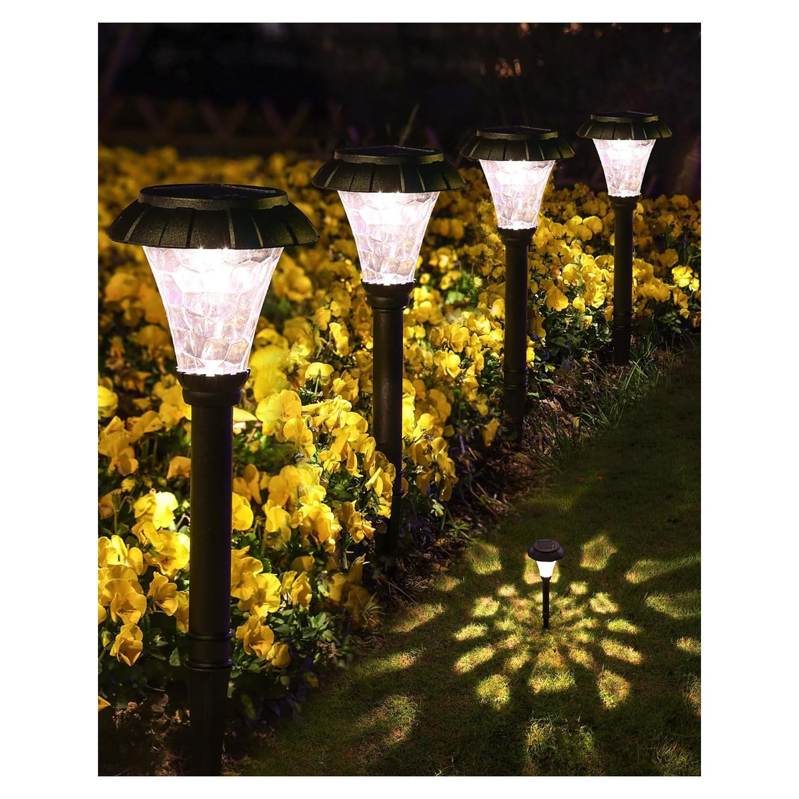 Luces Solares para Jardín LAMTREE, Paquete de 6, Impermeables