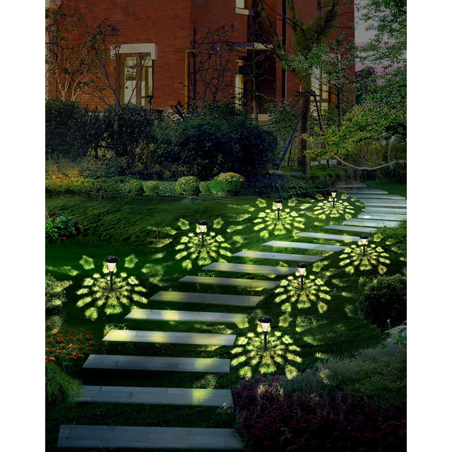 Luces Solares para Jardín LAMTREE, Paquete de 6, Impermeables