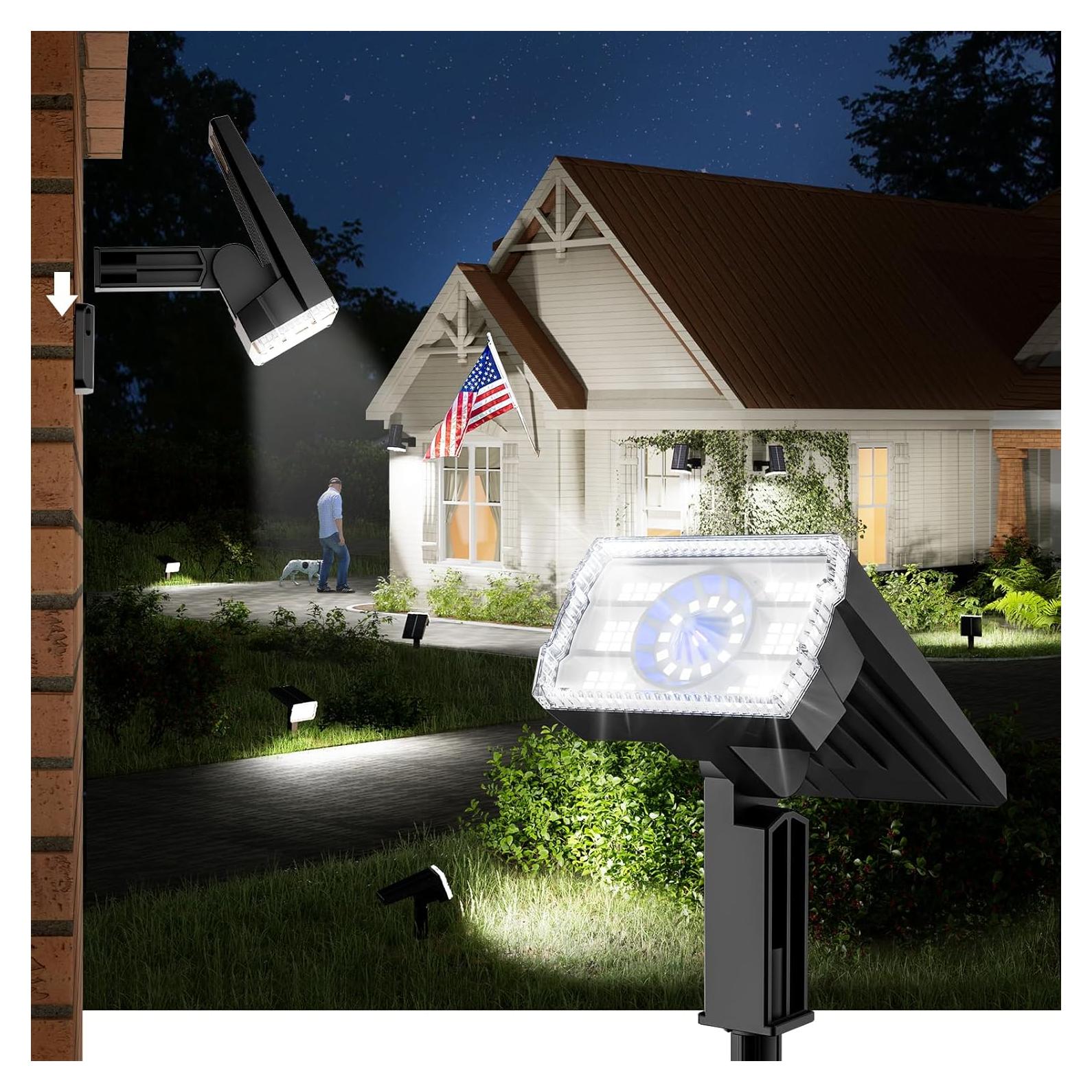 Luces Solares Spot BITPOTT 58 LED IP67 2 Paquete Exterior