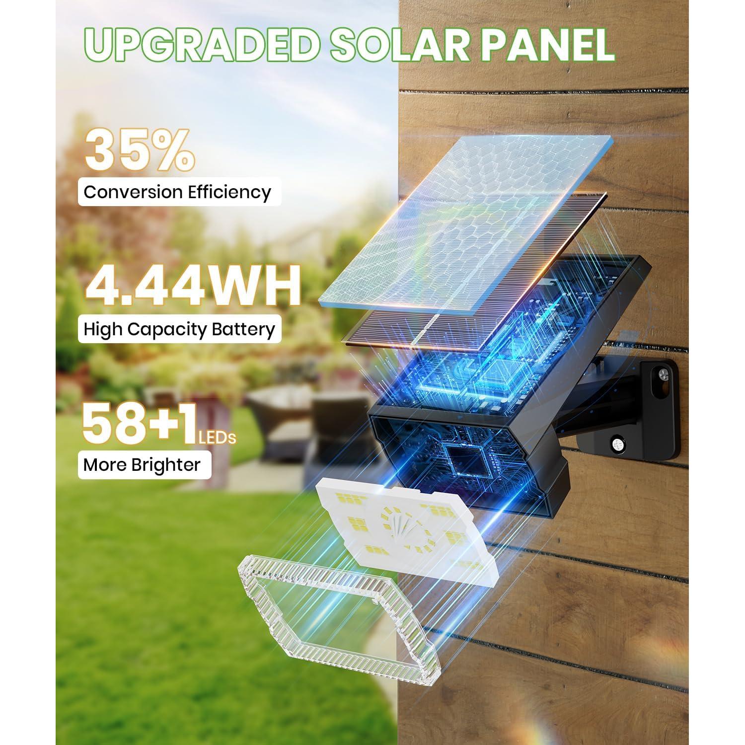 Luces Solares Spot BITPOTT 58 LED IP67 2 Paquete Exterior