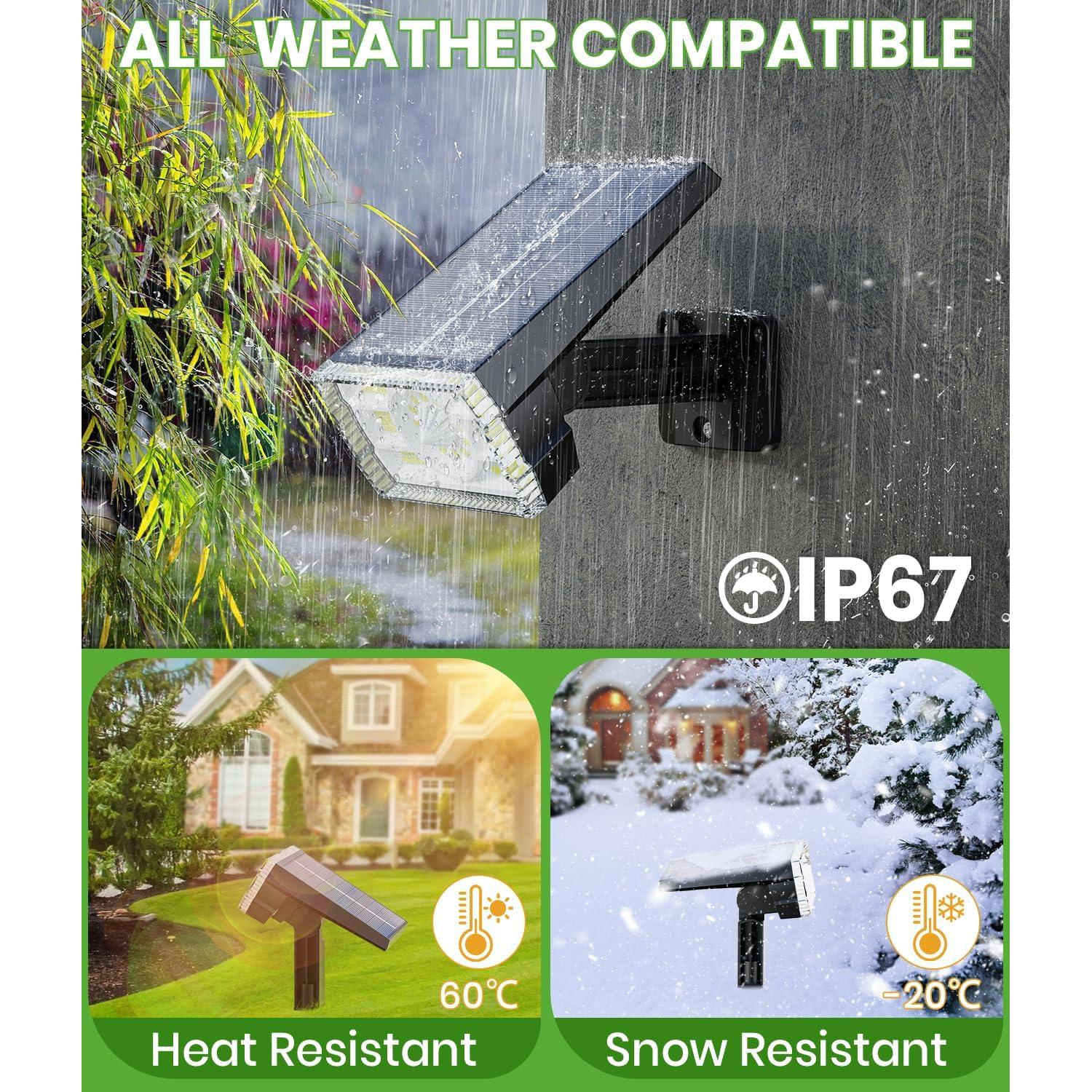 Luces Solares Spot BITPOTT 58 LED IP67 2 Paquete Exterior