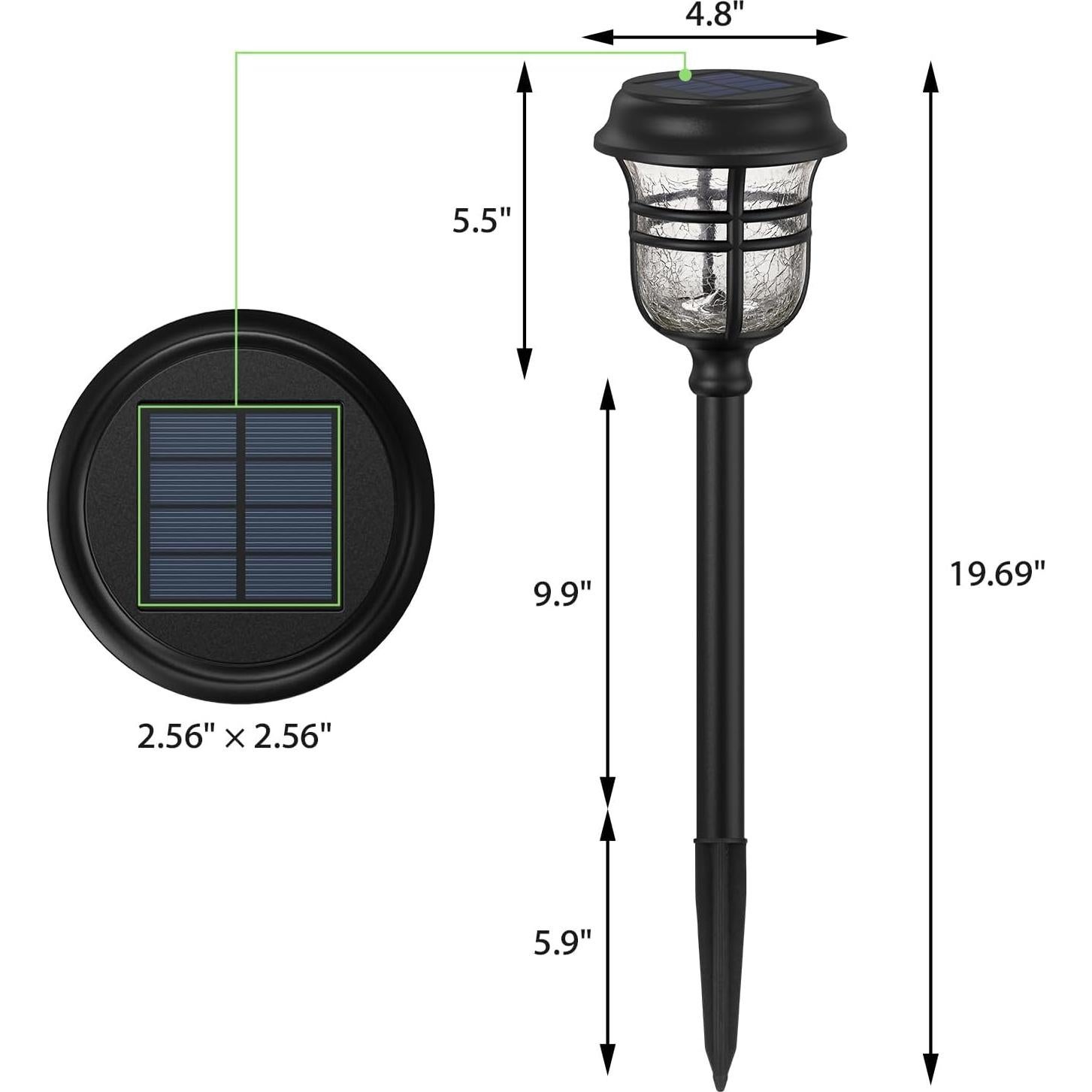 Luces de Camino Solares XMCOSY+ LED 2 Modos IP65 6 Pzas