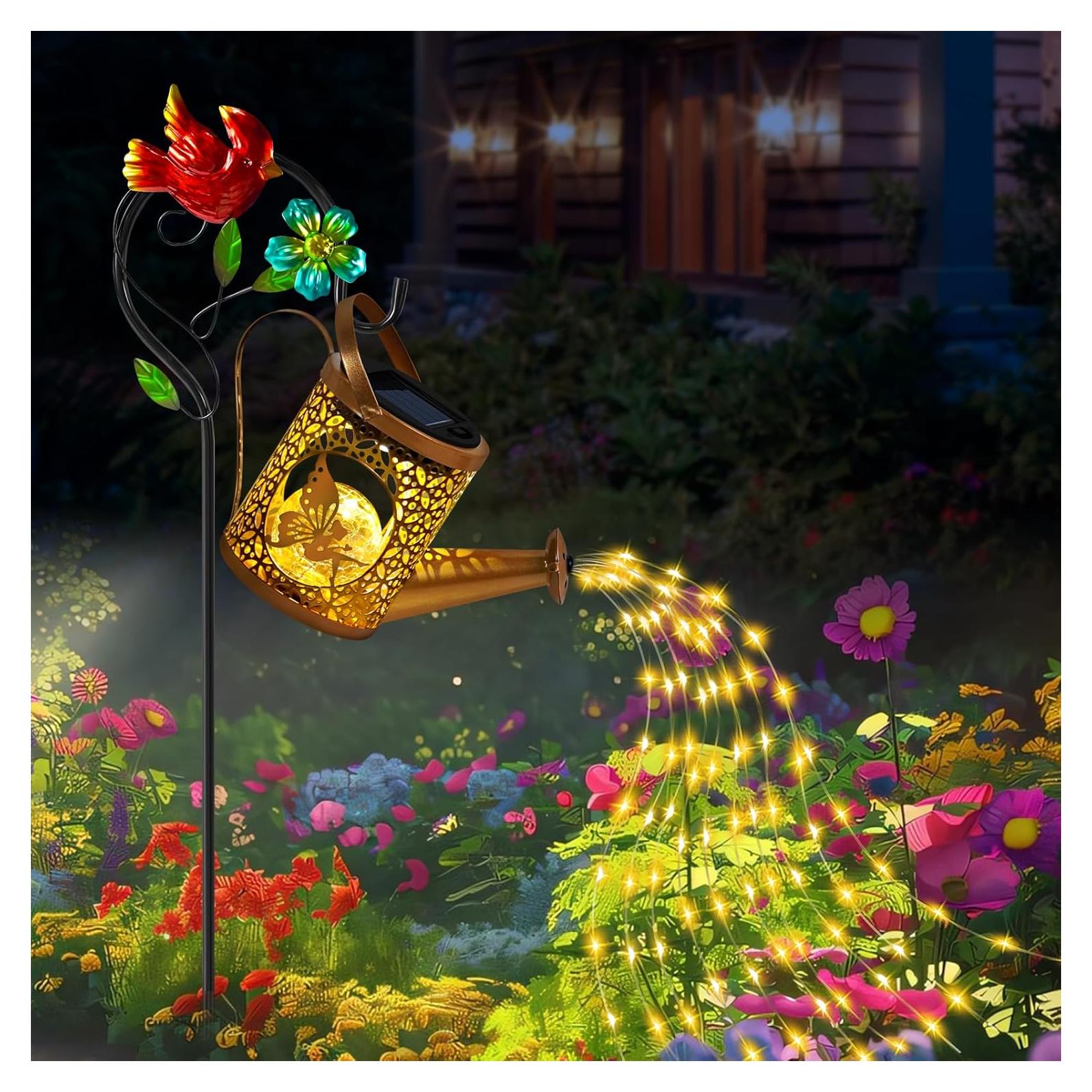 Regadera Solar con Luces Cardinales TEDOF 17.78x5.08cm