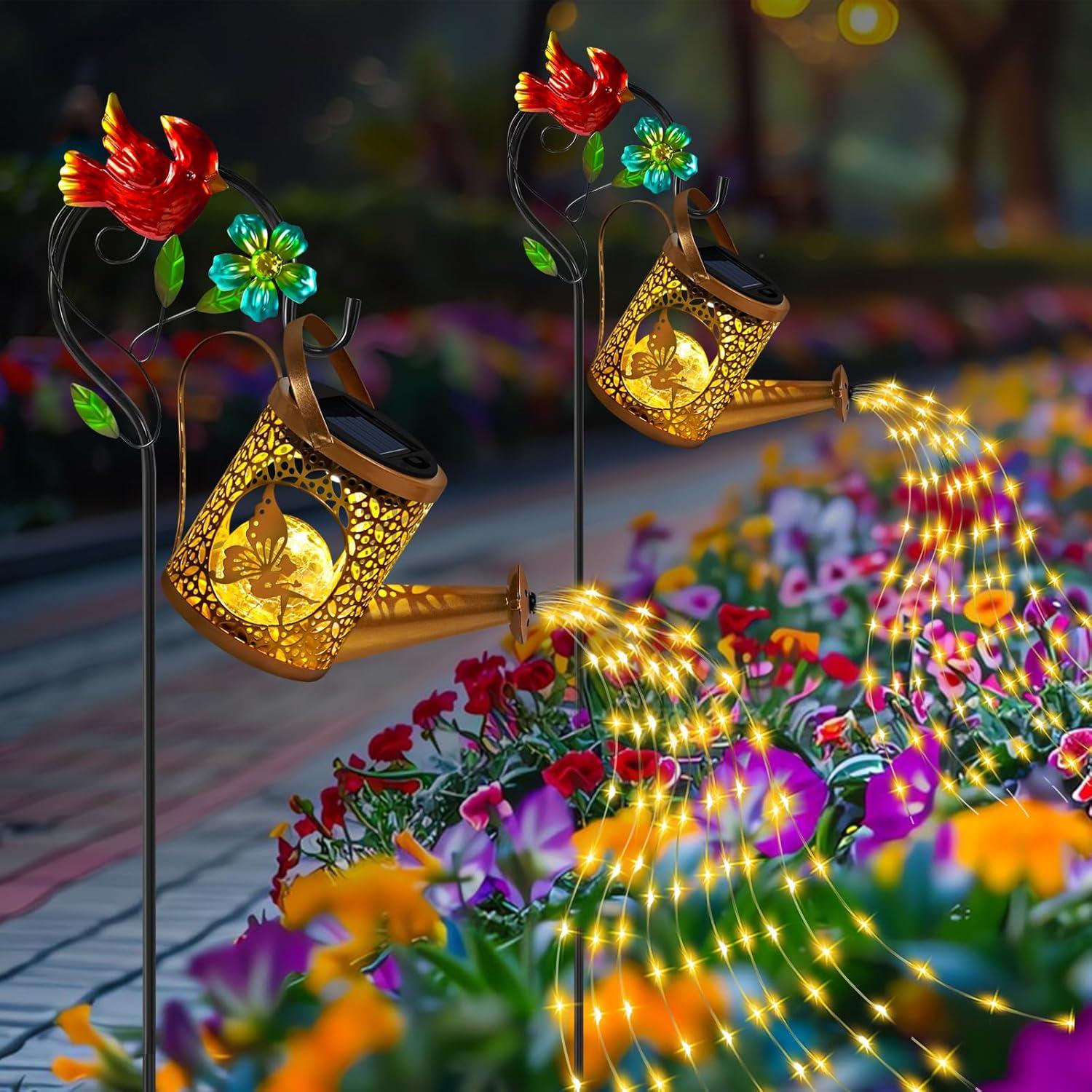 Regadera Solar con Luces Cardinales TEDOF 17.78x5.08cm