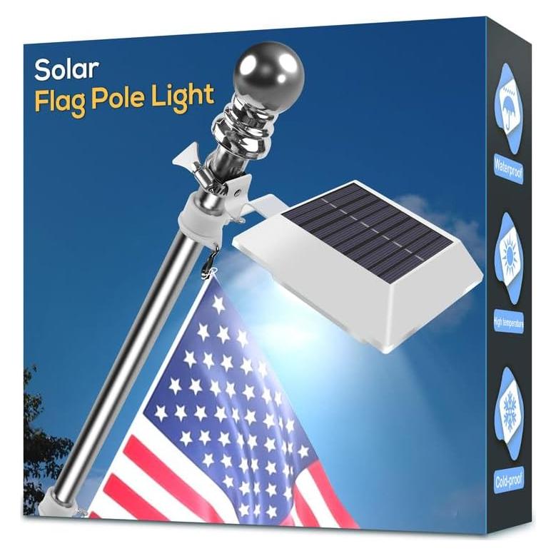 Luz Solar LED para Poste de Bandera Little Joke 6000K 1.52m-1.83m