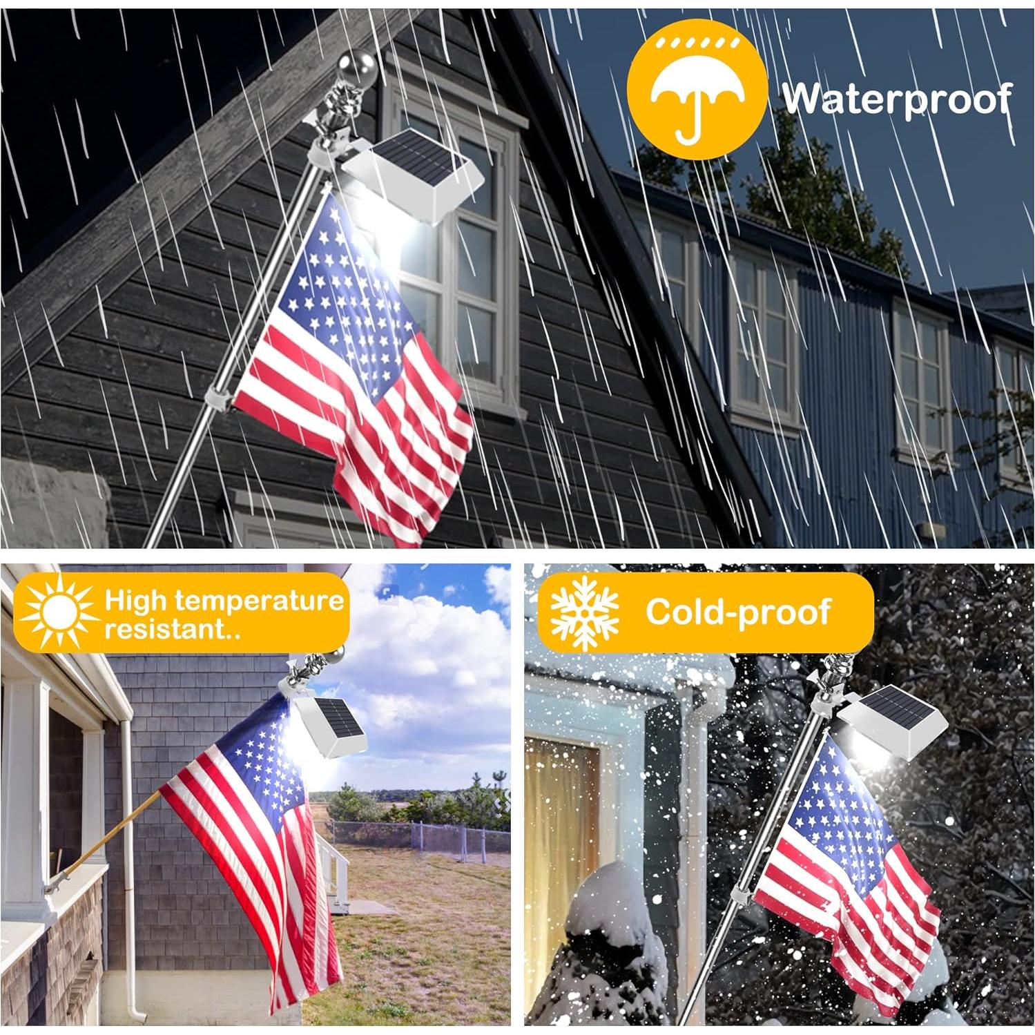 Luz Solar LED para Poste de Bandera Little Joke 6000K 1.52m-1.83m