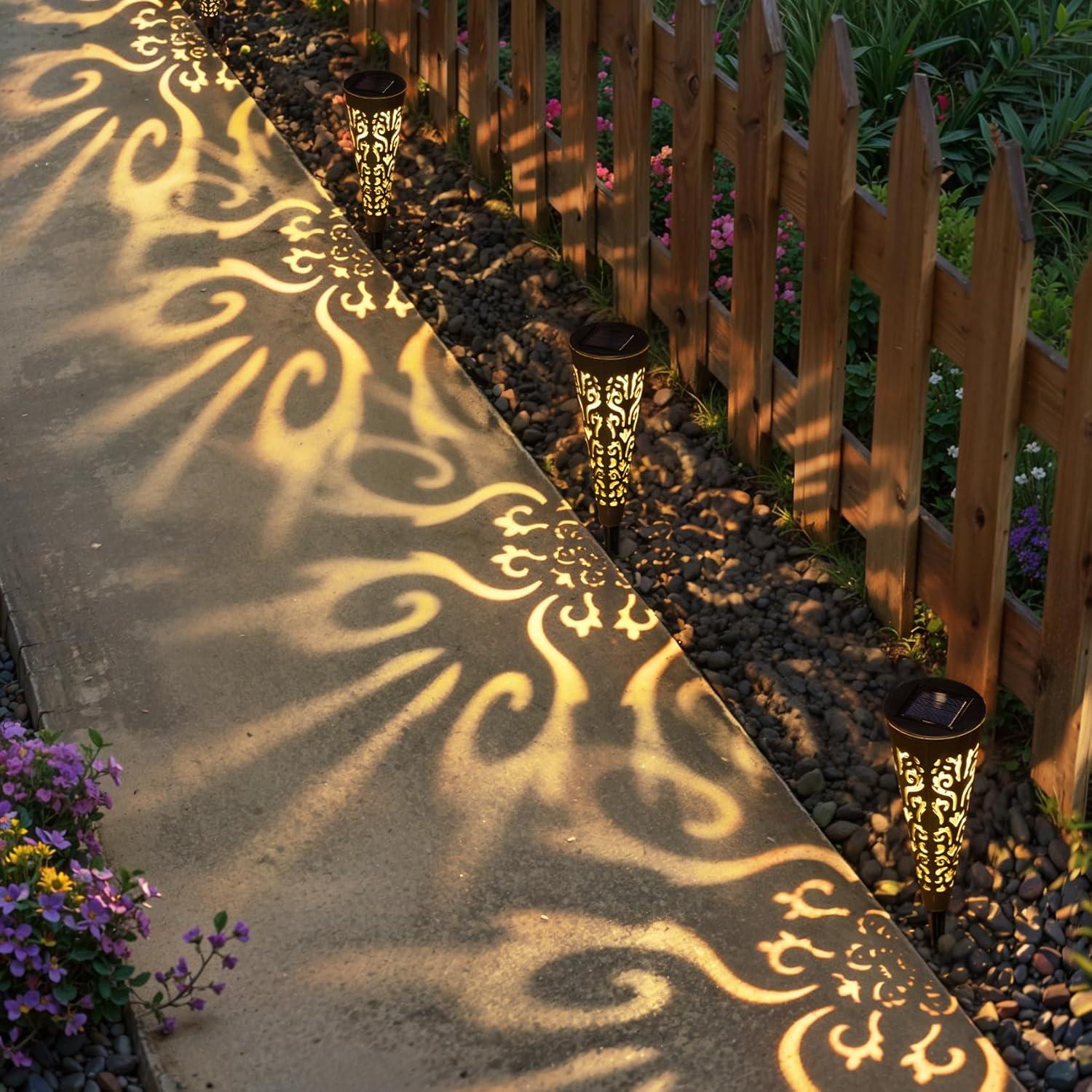 Luces Solares de Estaca Go2garden 6 Pcs Negro IP65