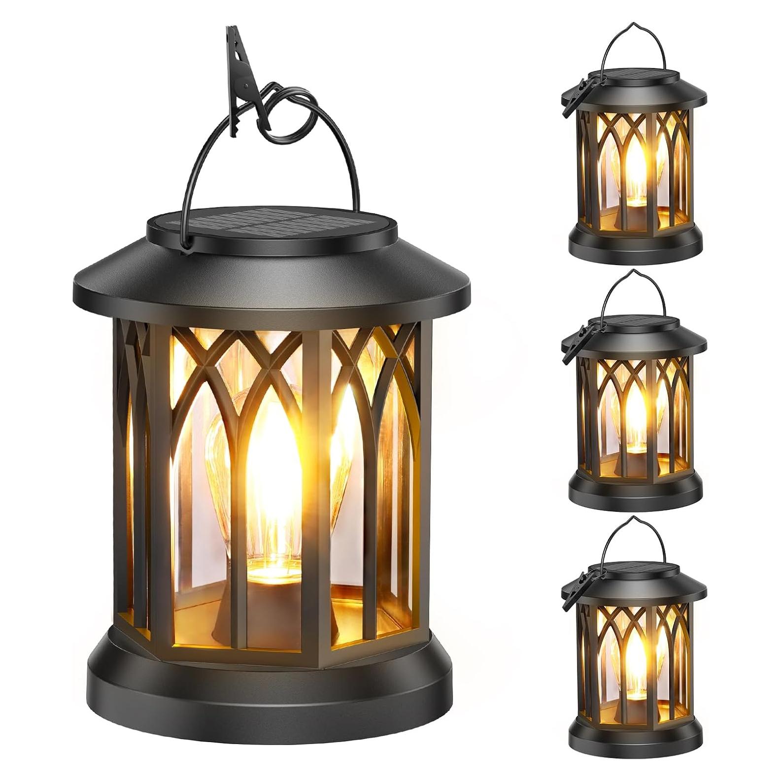 Linternas Solares WdtPro Colgantes 4 Paquete IP65 Jardín