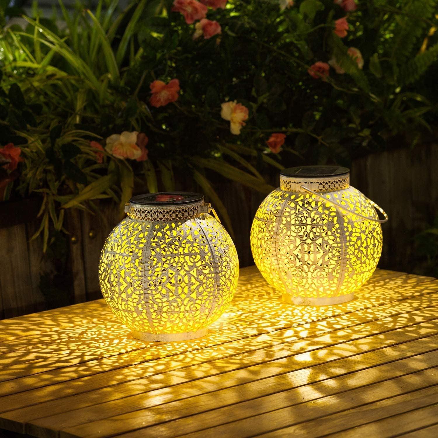 Linternas Solares TAKE ME para Jardín - Juego de 2 Blancas