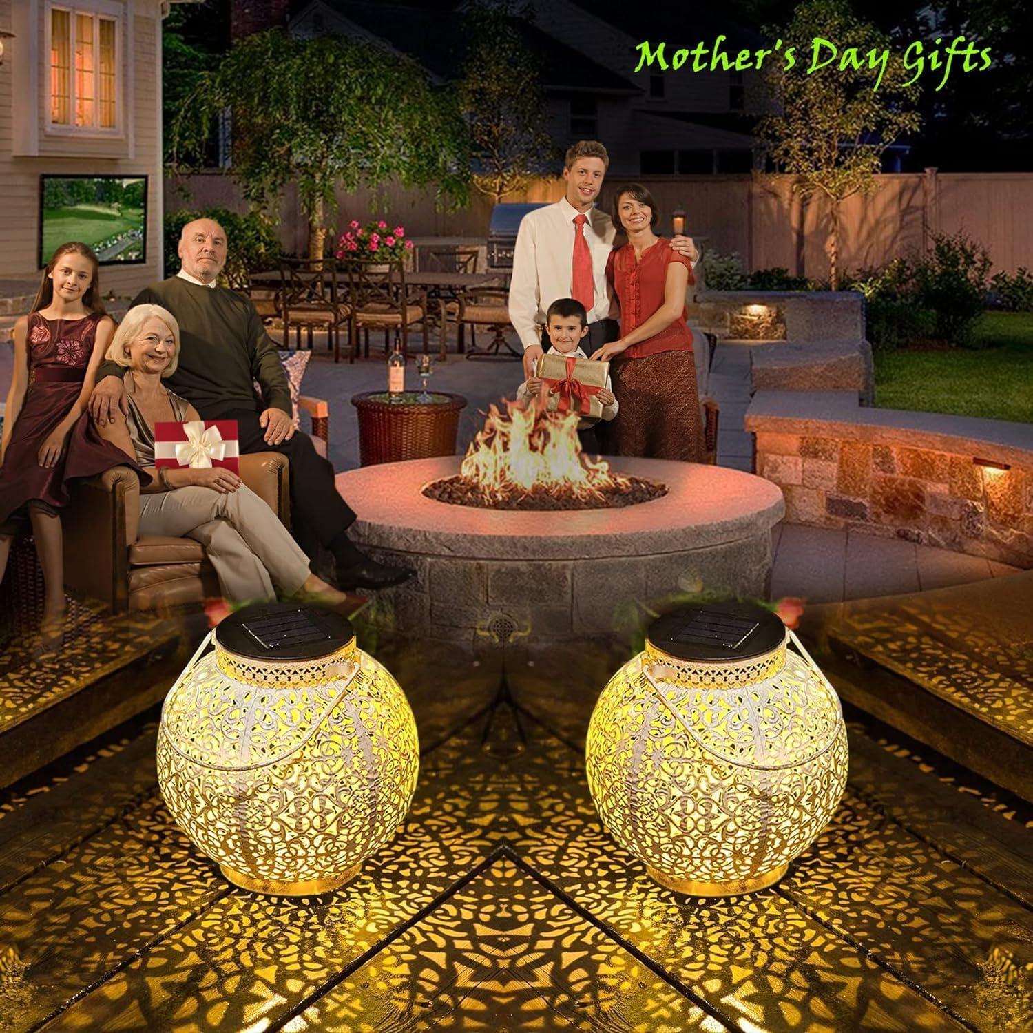 Linternas Solares TAKE ME para Jardín - Juego de 2 Blancas