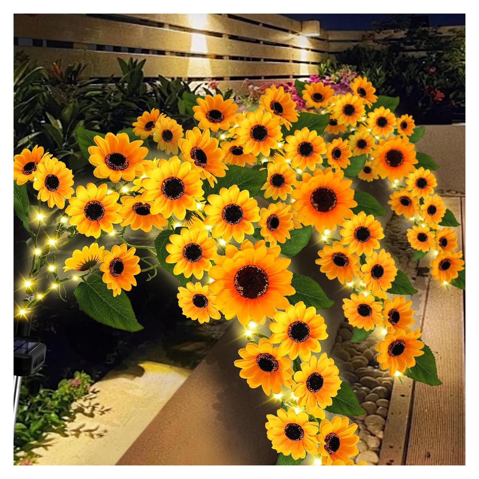 Luces de Jardín Solares Stadeco 2 Paquete 90 LED Girasoles