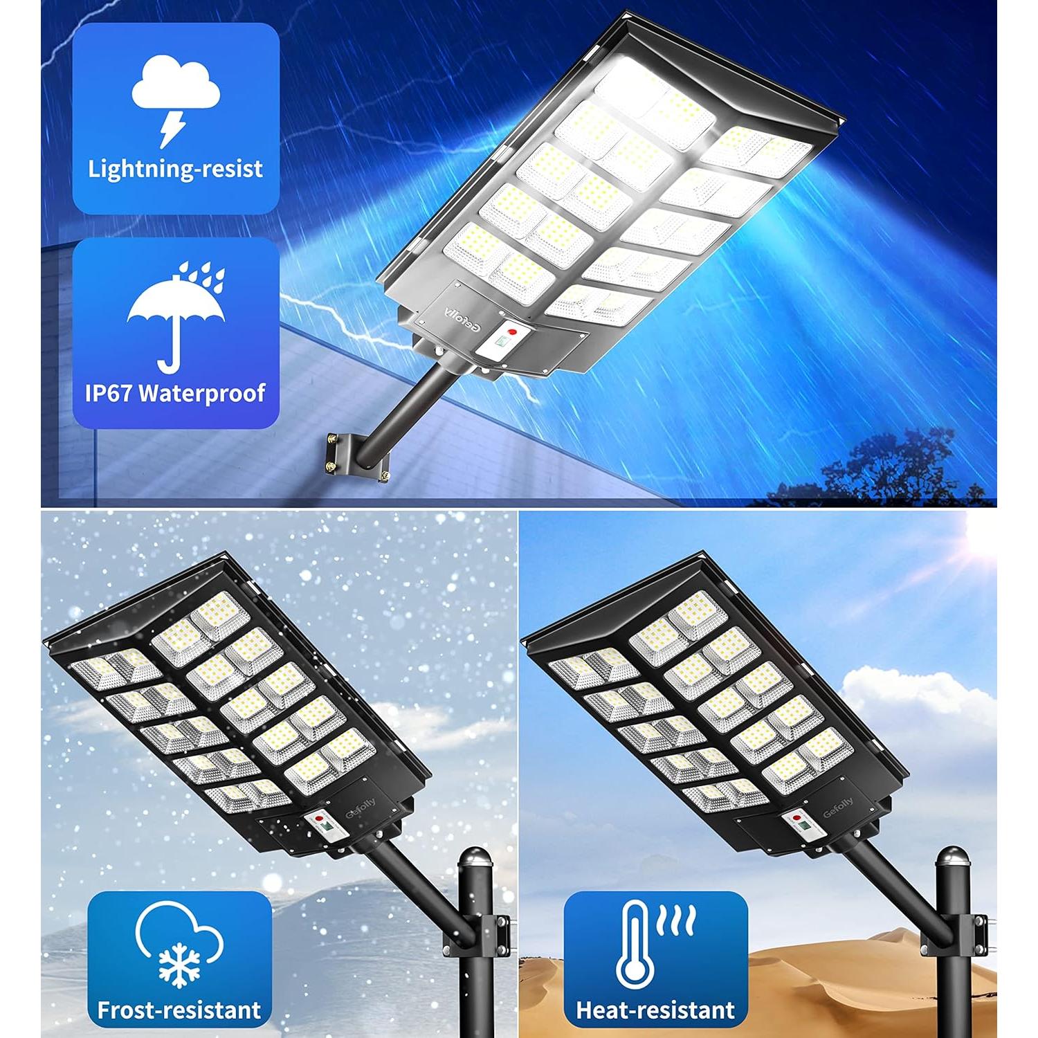 Luz Solar de Calle Gefolly SL-5200W 520000LM IP67 6500K