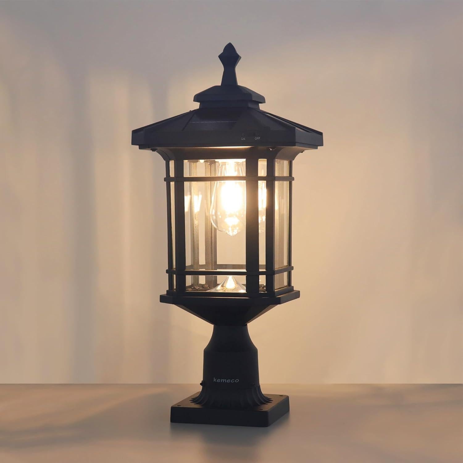 Lámpara Solar de Poste Kemeco ST4338Q LED 160 Lúmenes