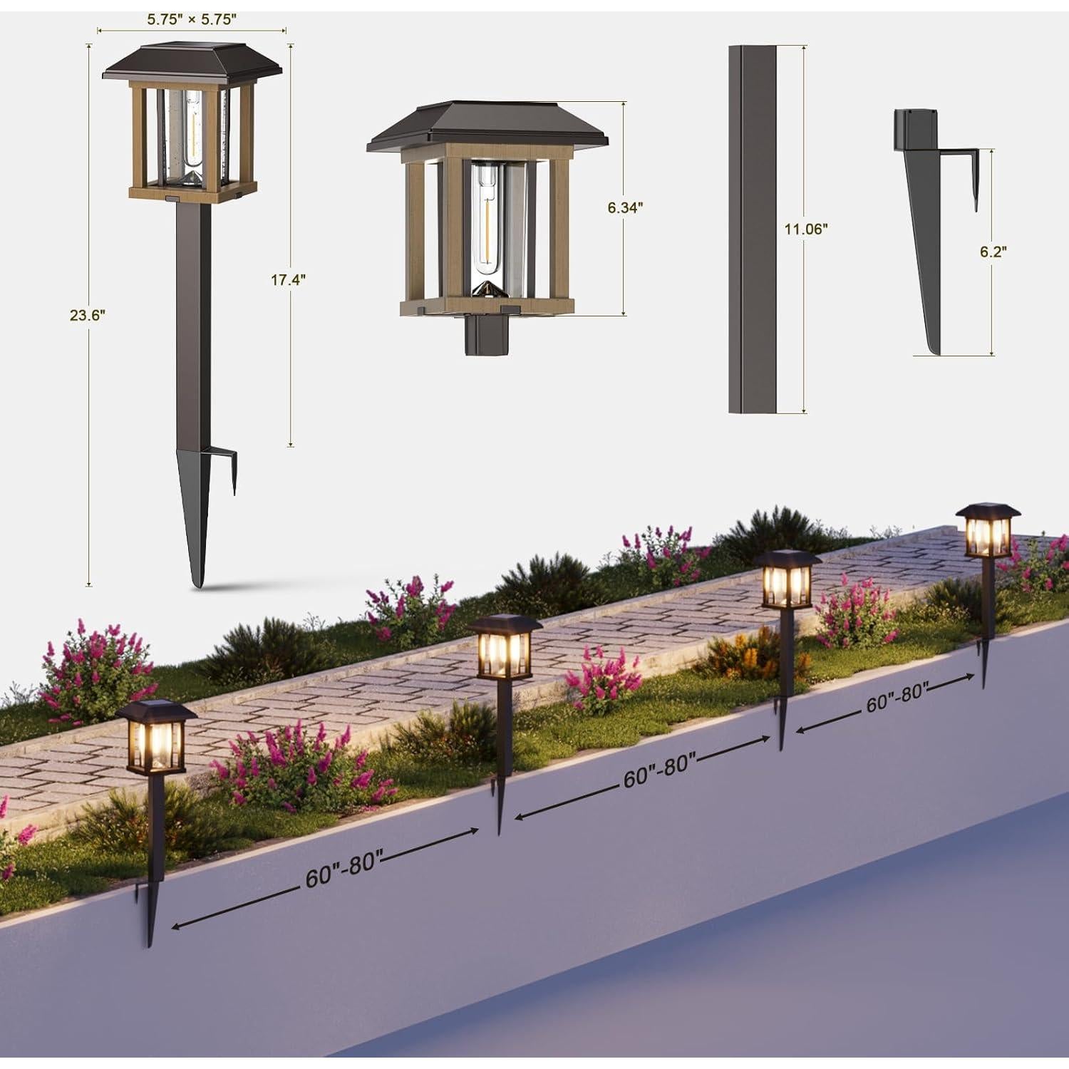 Luces de Camino Solares XMCOSY+ LED 25 LM IP65 Doble Tono