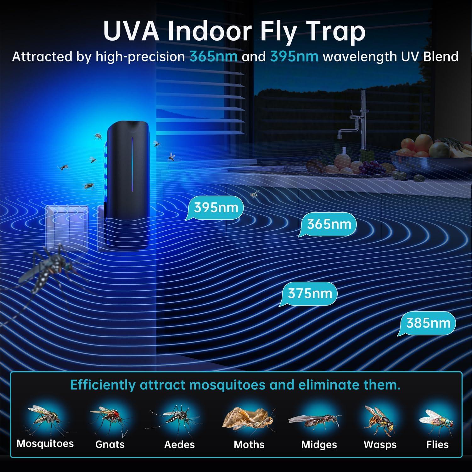 Trampa de Insectos Voladores BURLAN 9W con Luz UV y 10 Recargas