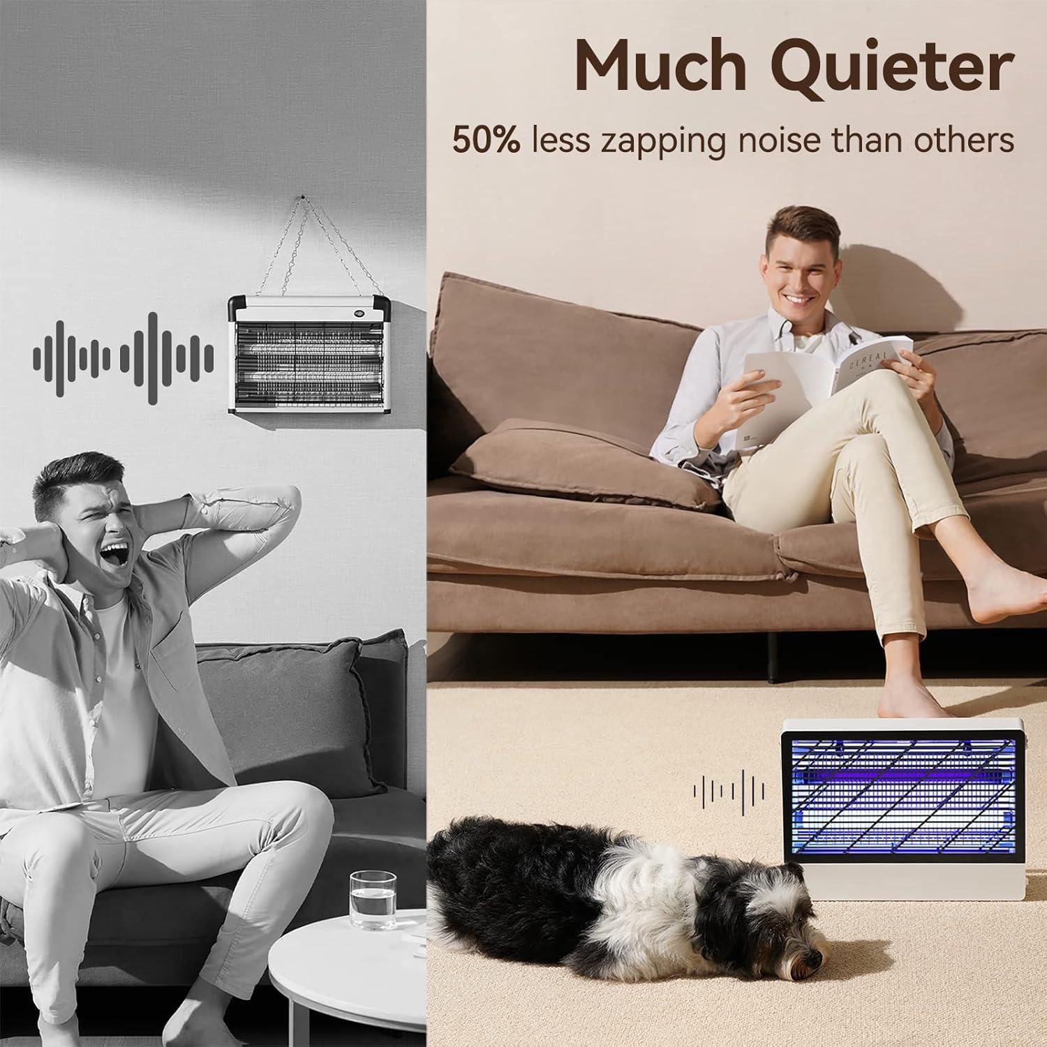 Trampa eléctrica para insectos GeckoMan BUGZILLA2202 20W con 2 bombillas