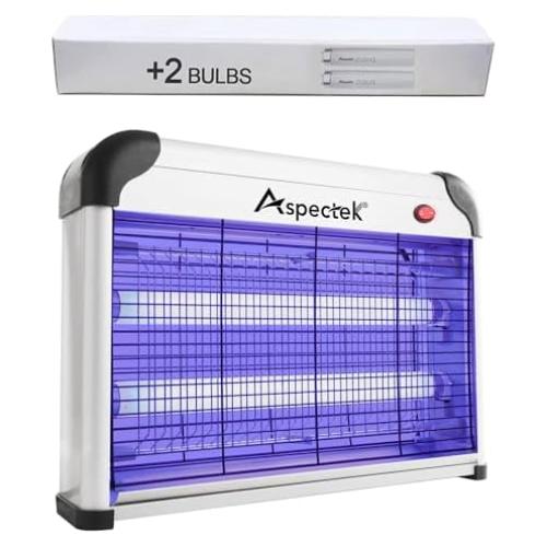 Zapper de Insectos ASPECTEK 20W con Lámpara UV y 2 Bombillas