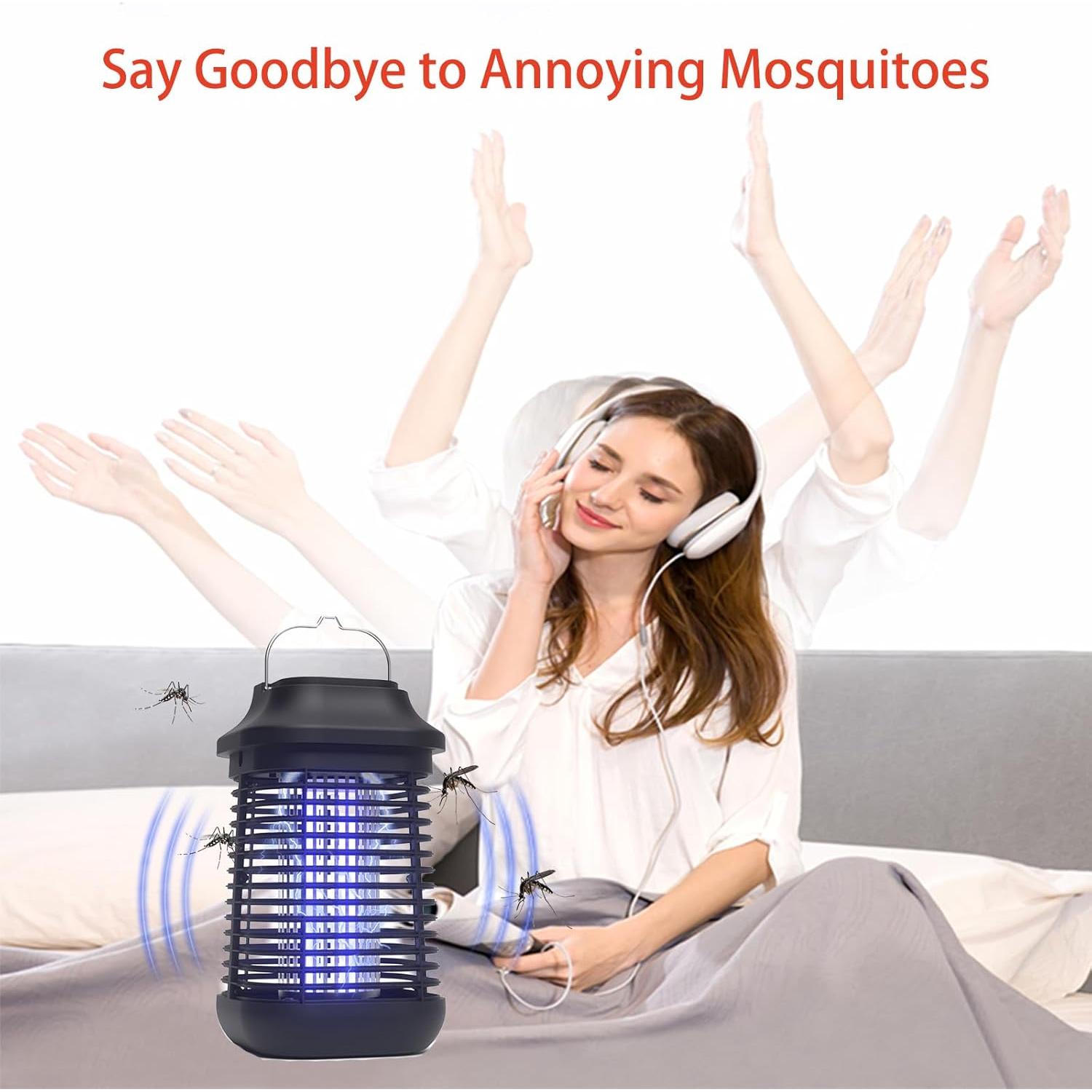 Trampa de Insectos ZFITEI 15W con Cable de 3m y Luz UV