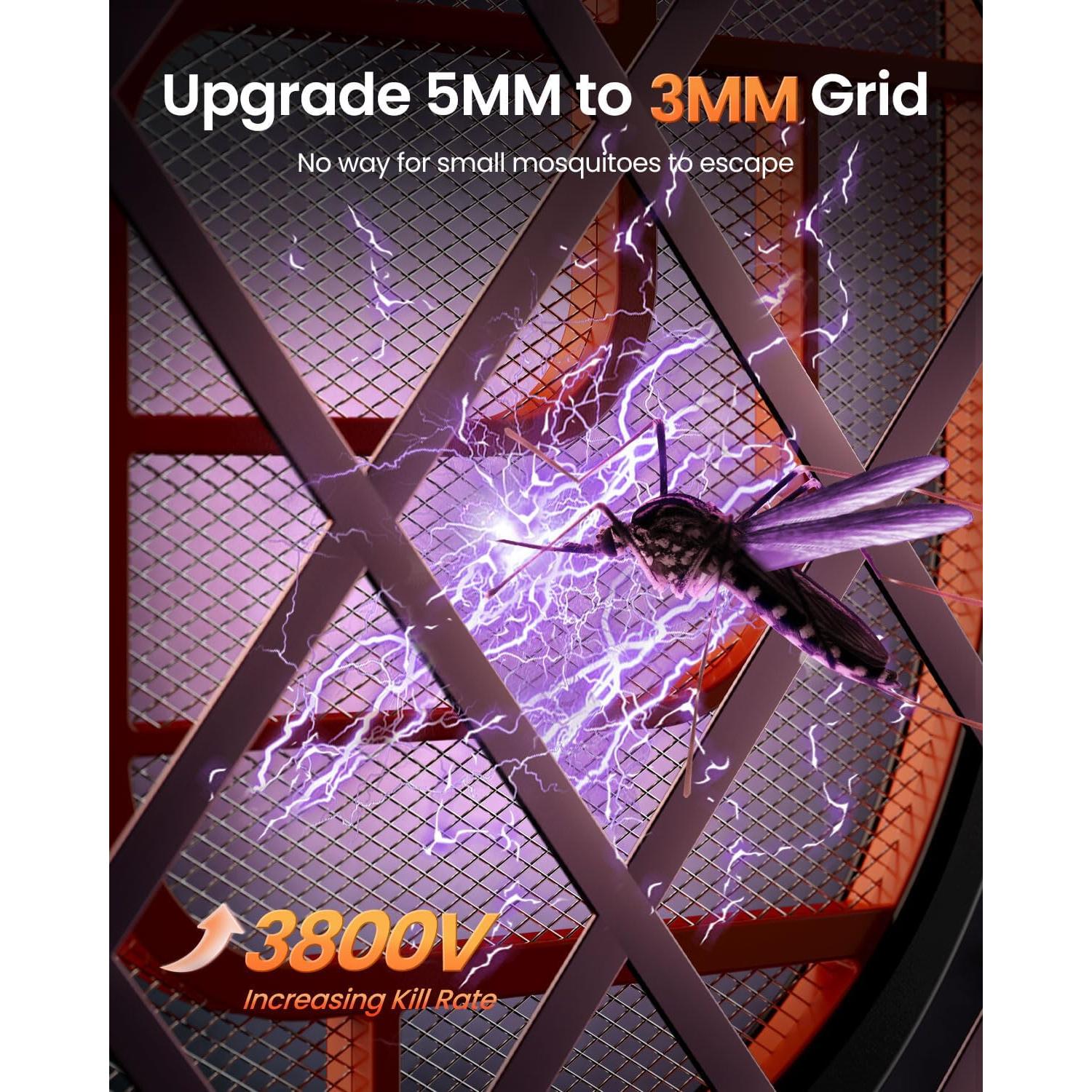 Mata Moscas Eléctrica Gaiatop 3800V Batería 2Pack