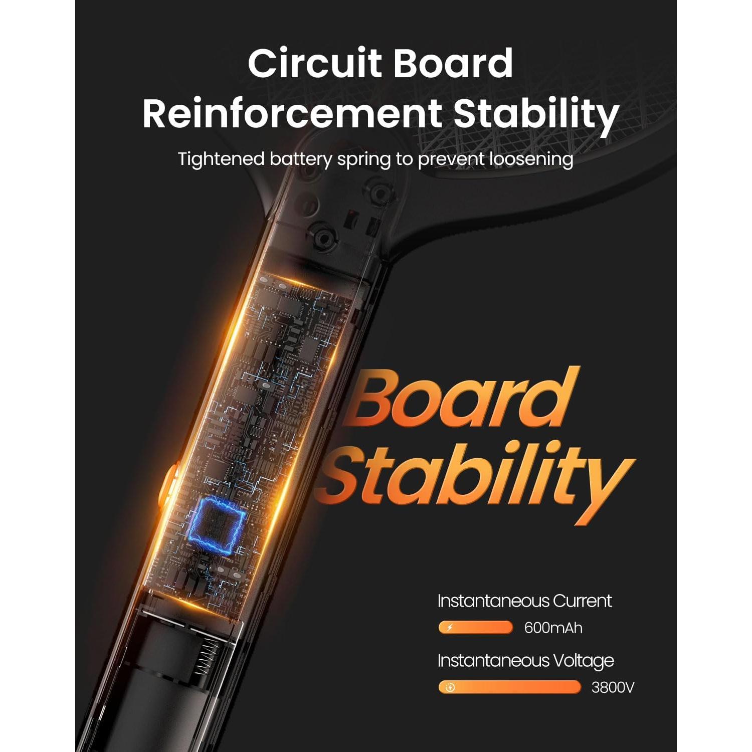 Mata Moscas Eléctrica Gaiatop 3800V Batería 2Pack