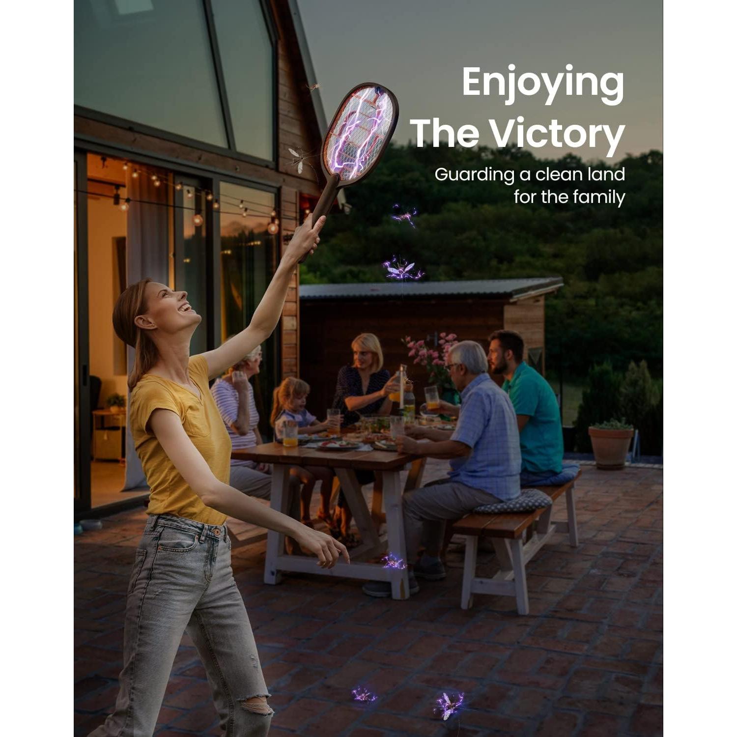 Mata Moscas Eléctrica Gaiatop 3800V Batería 2Pack