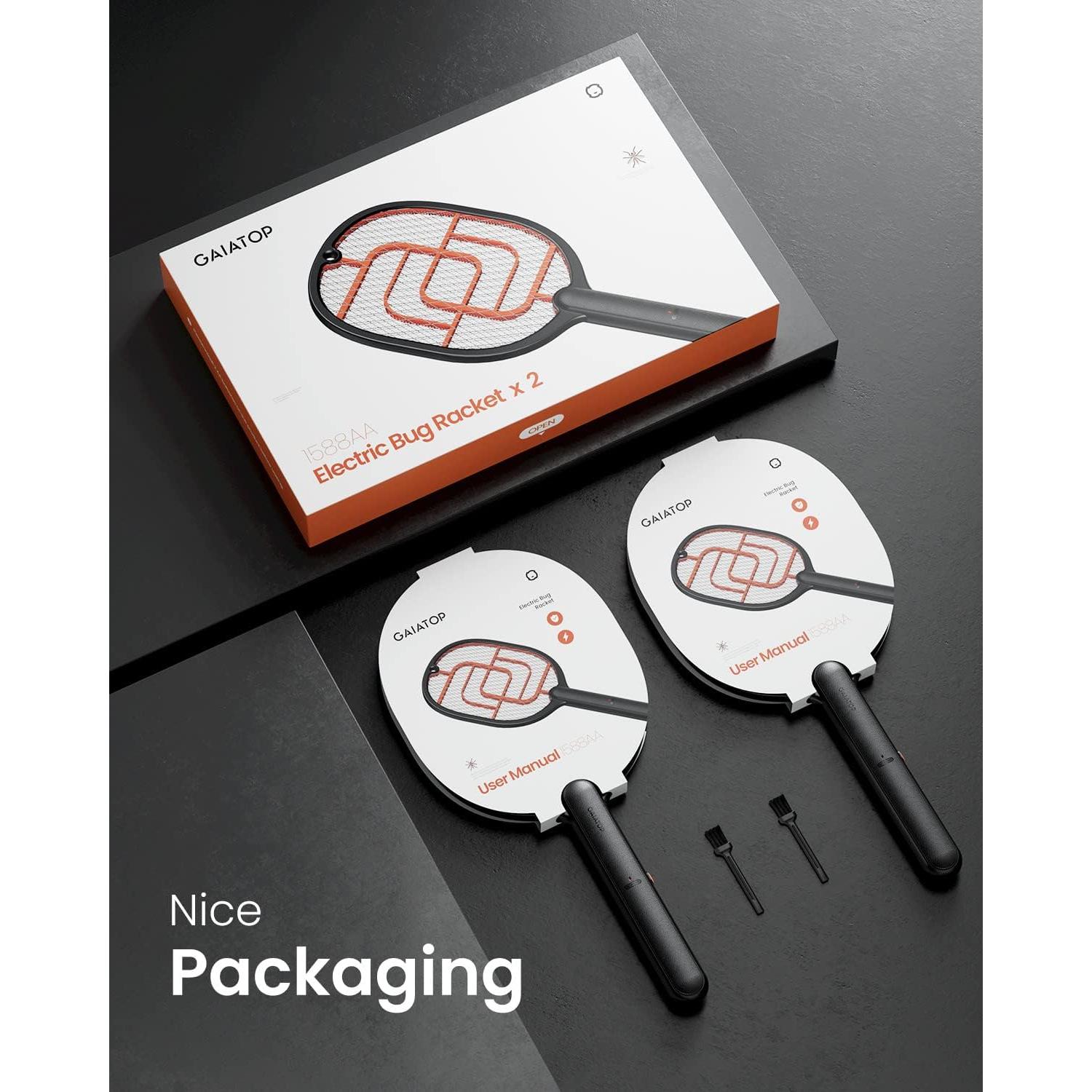 Mata Moscas Eléctrica Gaiatop 3800V Batería 2Pack