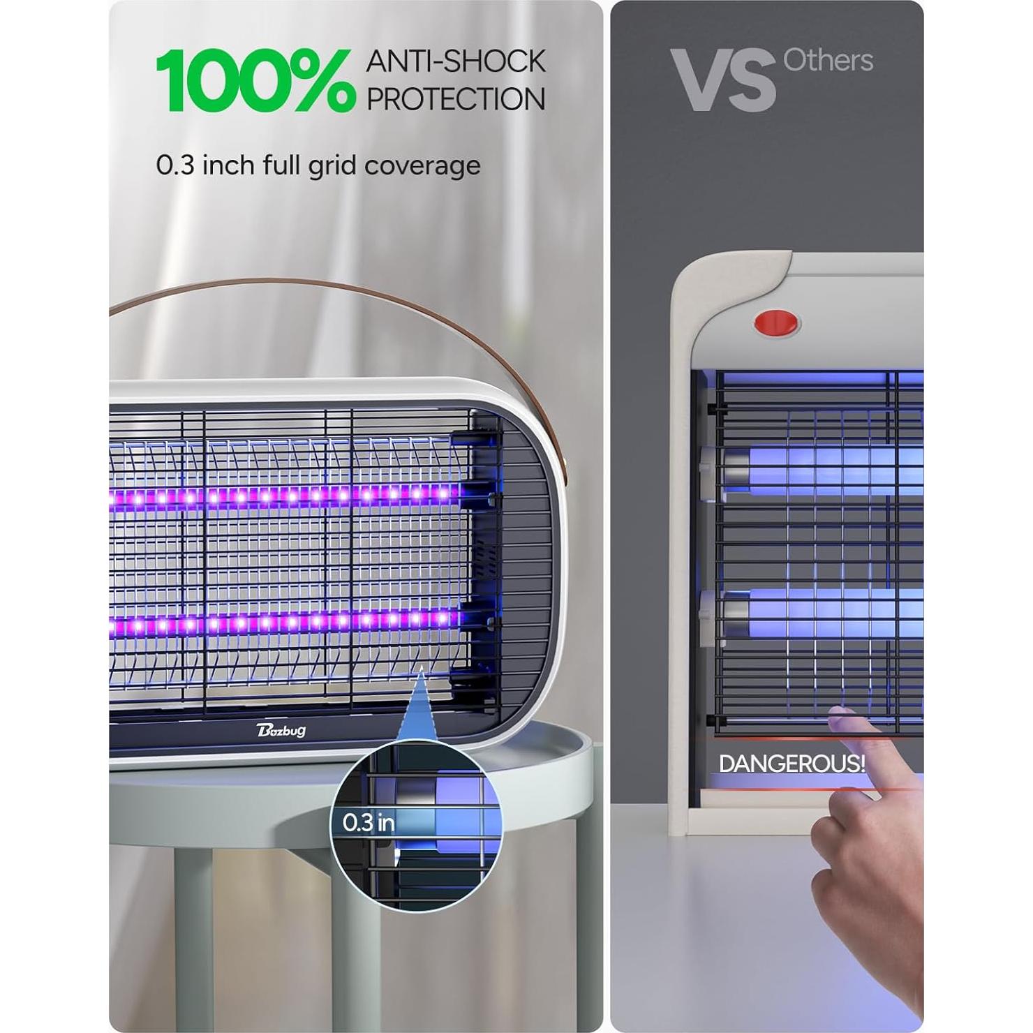 Zapper de Insectos LED Buzbug MA015B 10 Años de Vida 195 m²